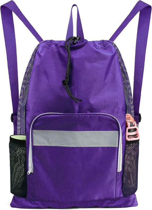 BeeGreen Drawstring Backpack for Men Women Athletic Gym Sports Workout Beach Swim …