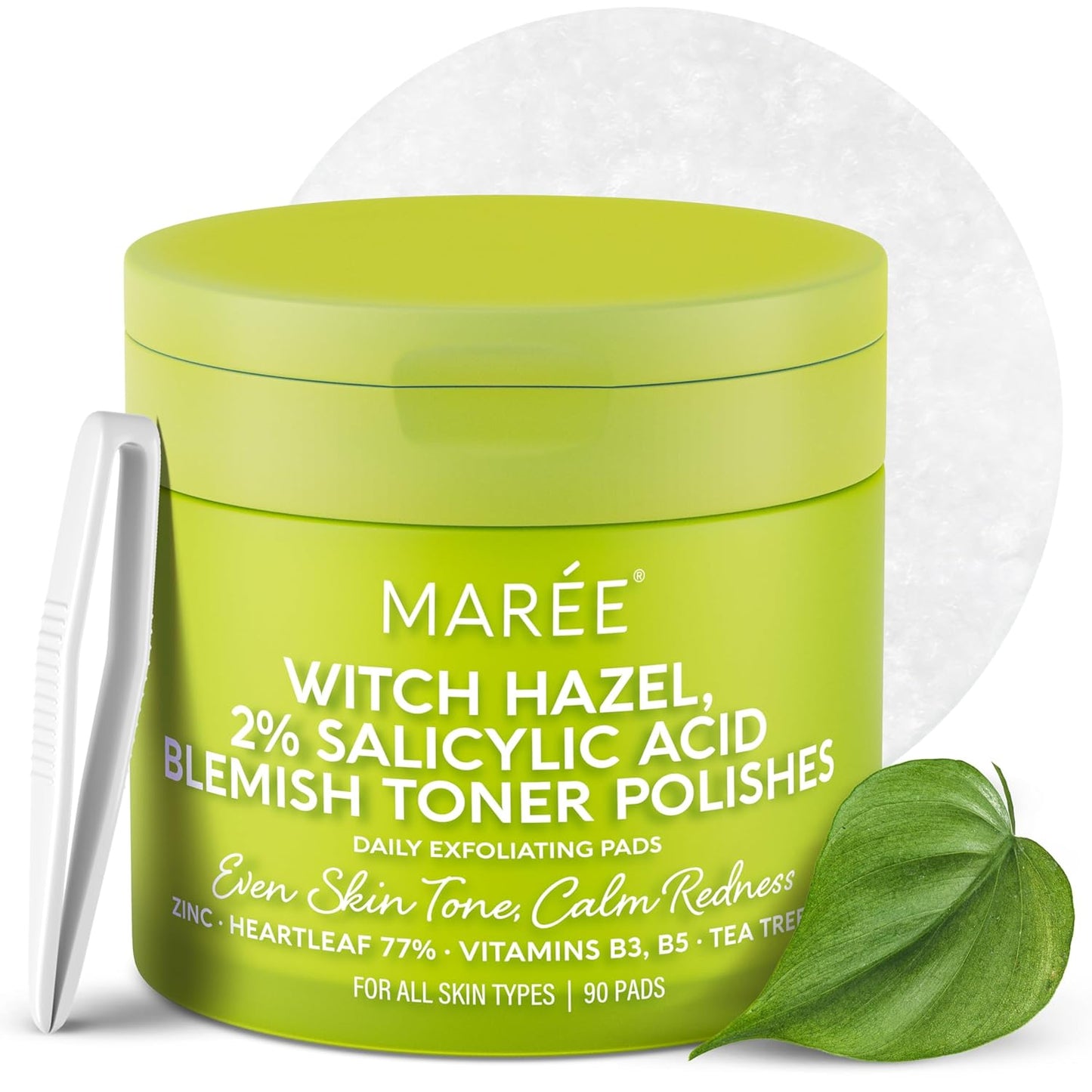 Glycolic Acid Facial Peel | 2-Pack Toner Polishes with Tea Tree Oil & Vitamins
