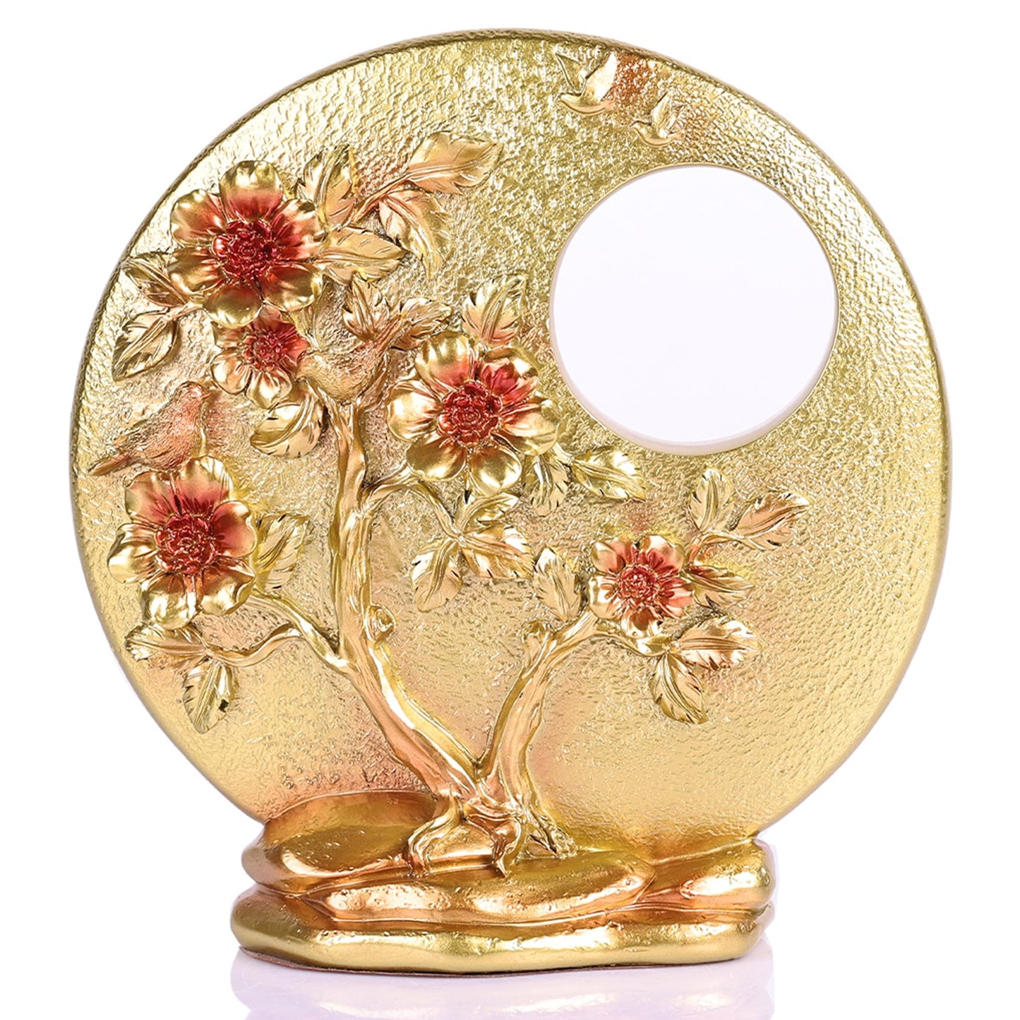 YUNSHID Resin Bird Sculpture Ornaments, Bogu Porch Bird Sculptures, Modern Home Decoration Suitable for Living Room, Bedroom, Bathroom, Office, Dining Table, Bookshelf, Fireplace Centerpiece (Gold)