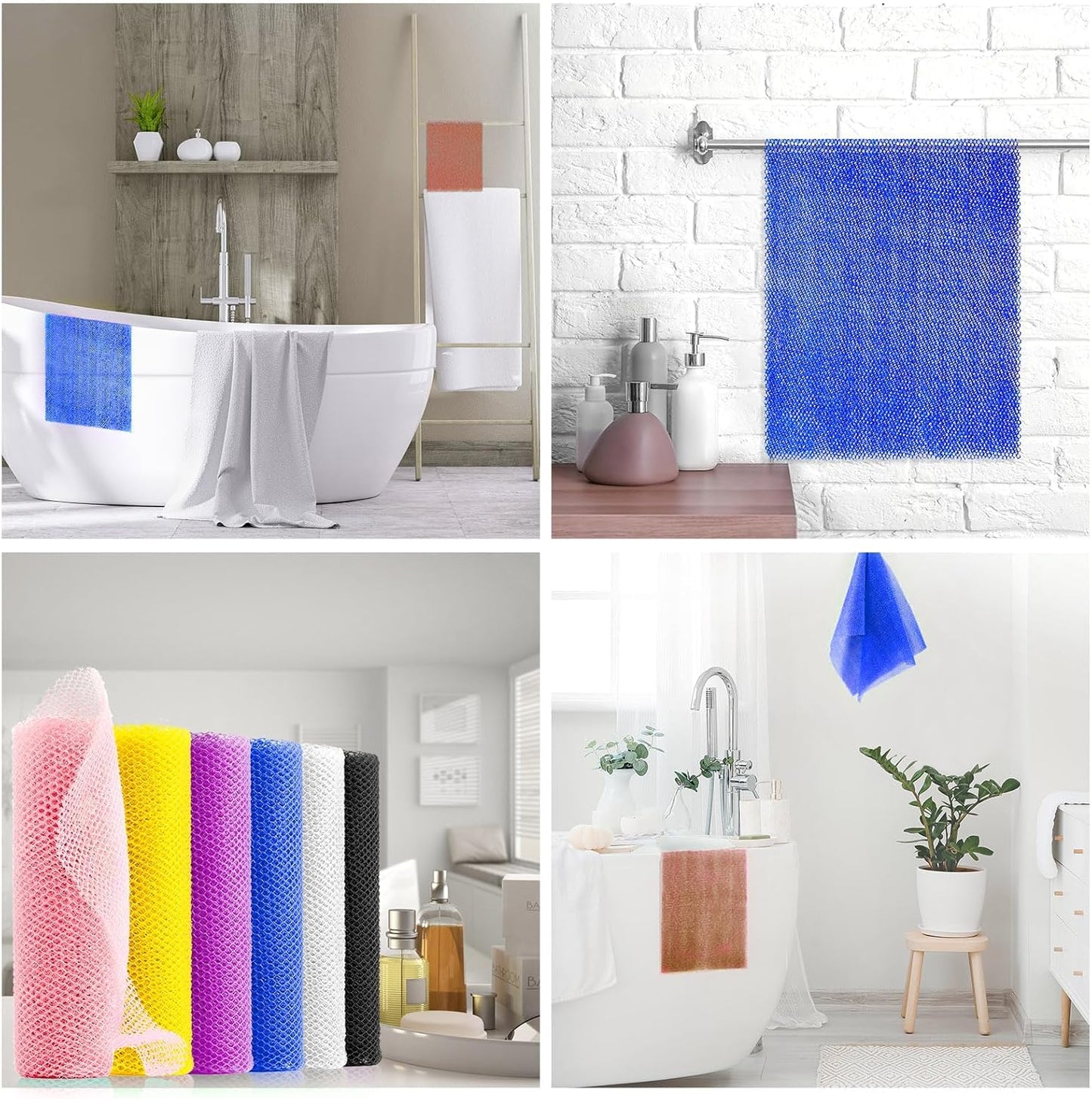 Exfoliating African Bath Sponge Set – 6 Pieces | Skin Smoother for Daily Use