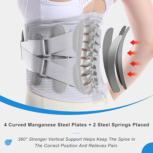 Back Brace for Lower Back Pain Relief for Women Adjustable Lumbar Support Belt Breathable Mesh for Herniated Disc,Sciatica,Scoliosis with Removable 3D Pad Home Work Sports