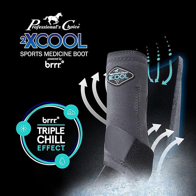 Professional's Choice 2XCOOL Sports Medicine Horse Boots | Protective & Breathable Design for Ultimate Comfort, Durability & Cooling in Active Horses | 2 Pack Large Wine