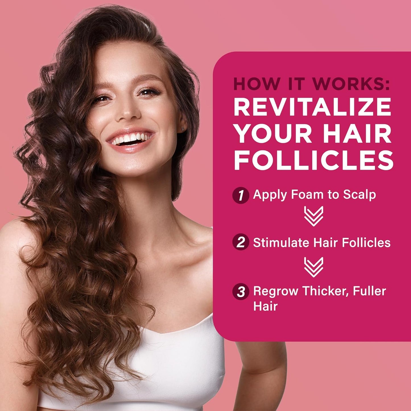 5% Minoxidil Foam for Women Hair Growth: Extra Strength Hair Regrowth Treatment – Revitalize Hair Follicles & Regrow Thicker, Fuller Hair – Hair Loss Solution-2pack