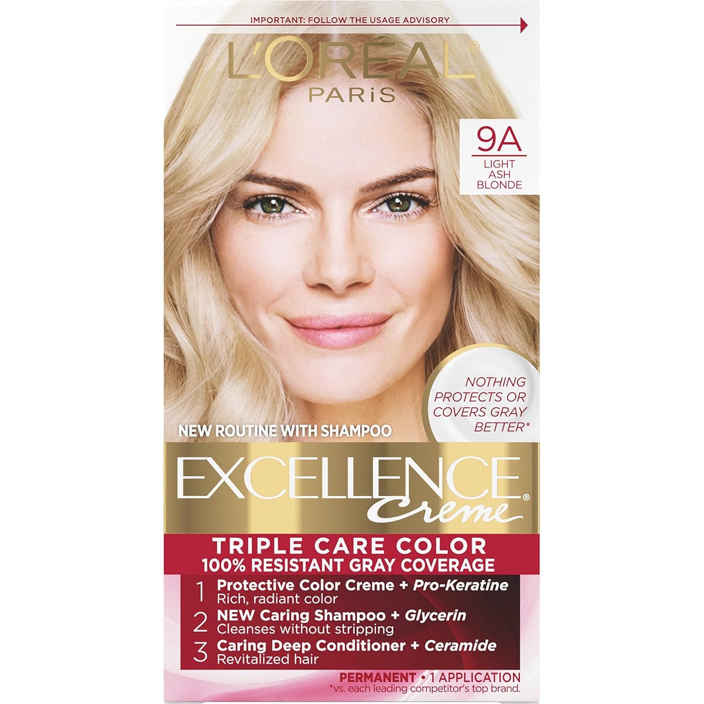 L'Oreal Paris Excellence Crème Hair Color | 6RB Light Reddish Brown | Gray Coverage
