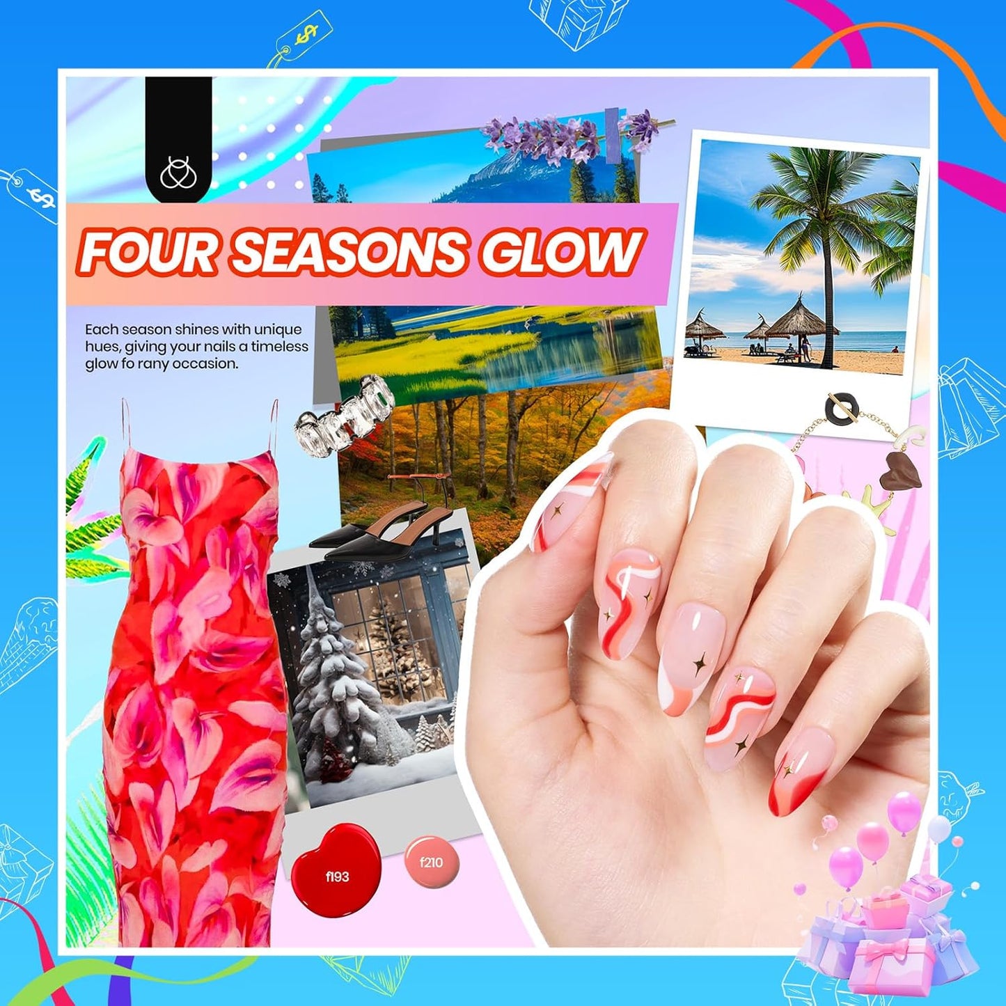 45 Colors Gel Nail Polish Kit | UV Light & Nail Tools | Travel-Friendly Gift for Women