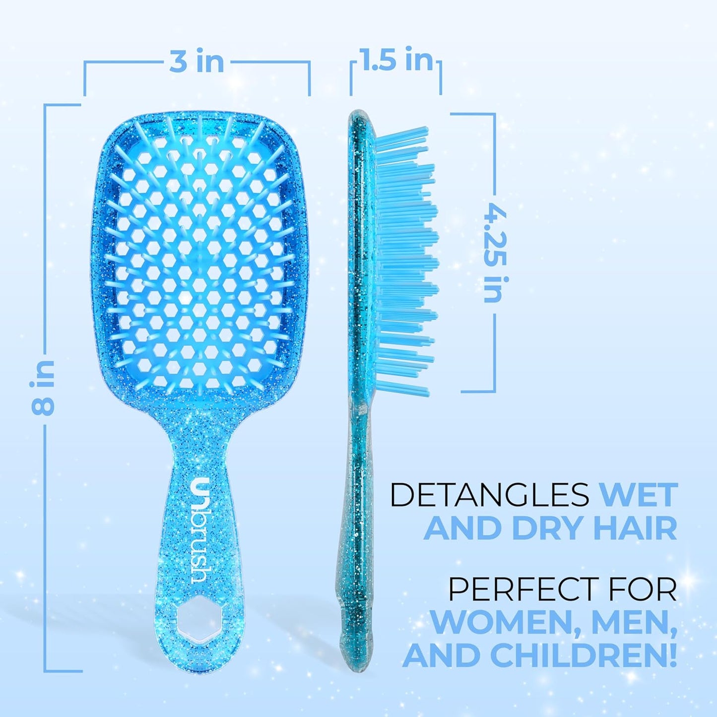 FHI Heat UNbrush Detangling Brush | Pain-Free for All Hair Types | Lightweight & Durable