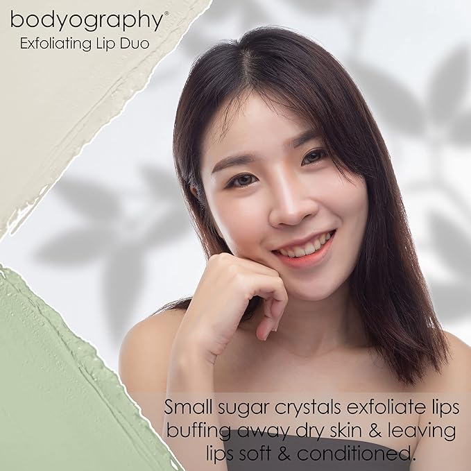 Exfolianting Lip Duo by Bodyography for Women - 2 Pc 0.07oz Solid Lip Oil, 0.26oz Lip Scrub
