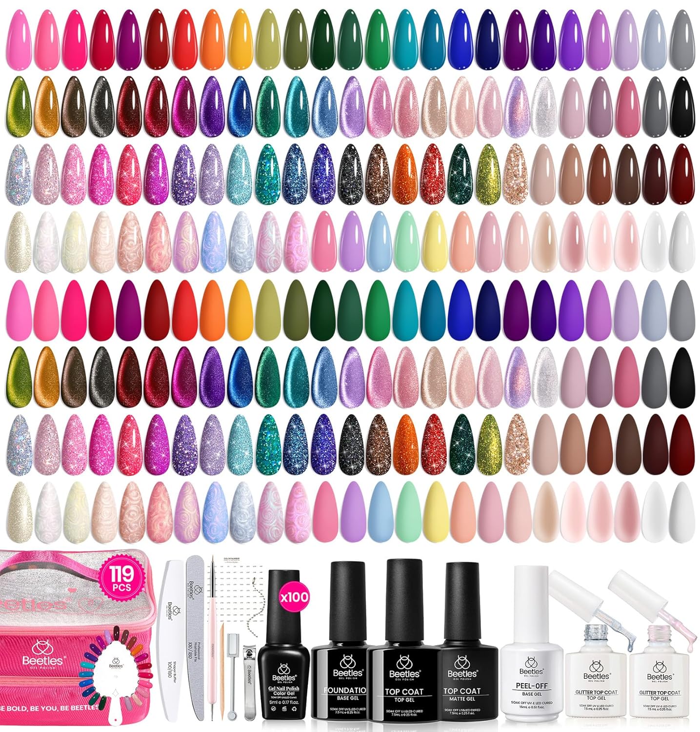 45 Colors Gel Nail Polish Kit | UV Light & Nail Tools | Travel-Friendly Gift for Women