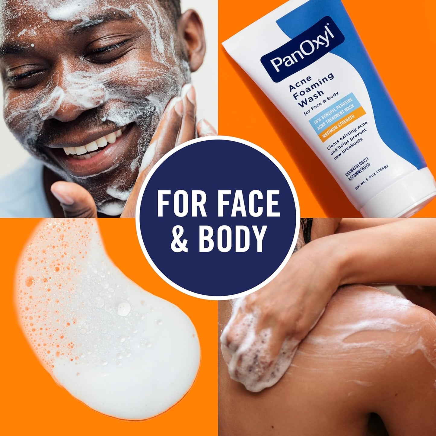 PanOxyl 10% Benzoyl Peroxide Acne Foaming Wash | Maximum Strength | 5.5 Oz