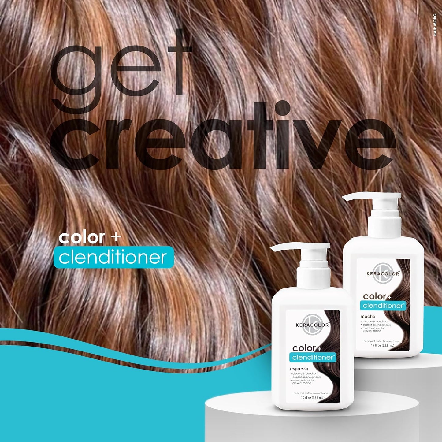 Keracolor Color + Clenditioner | 3-In-1 Color-Depositing Conditioner | 12 Fl Oz