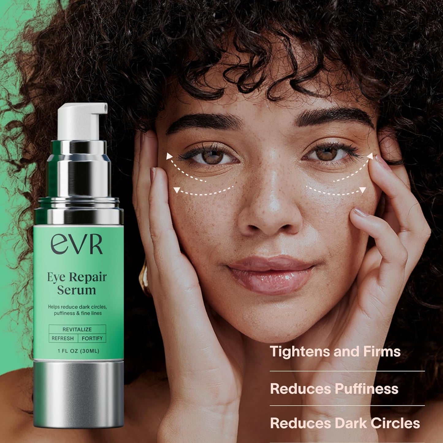 Caffeine Eye Cream for Dark Circles Puffiness and Wrinkles - Fragrance Free - Anti-aging Eye Care for Sensitive Skin - Made in the USA for Men and Women - 1 Oz