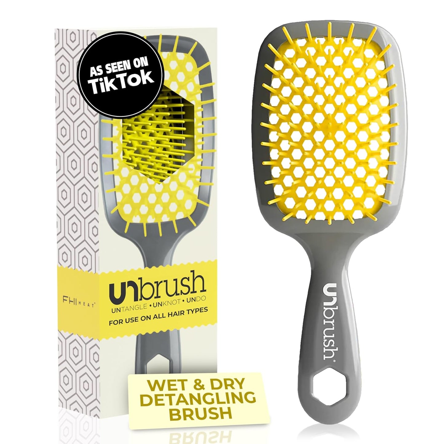FHI Heat UNbrush Detangling Brush | Pain-Free for Wet & Dry Hair Types