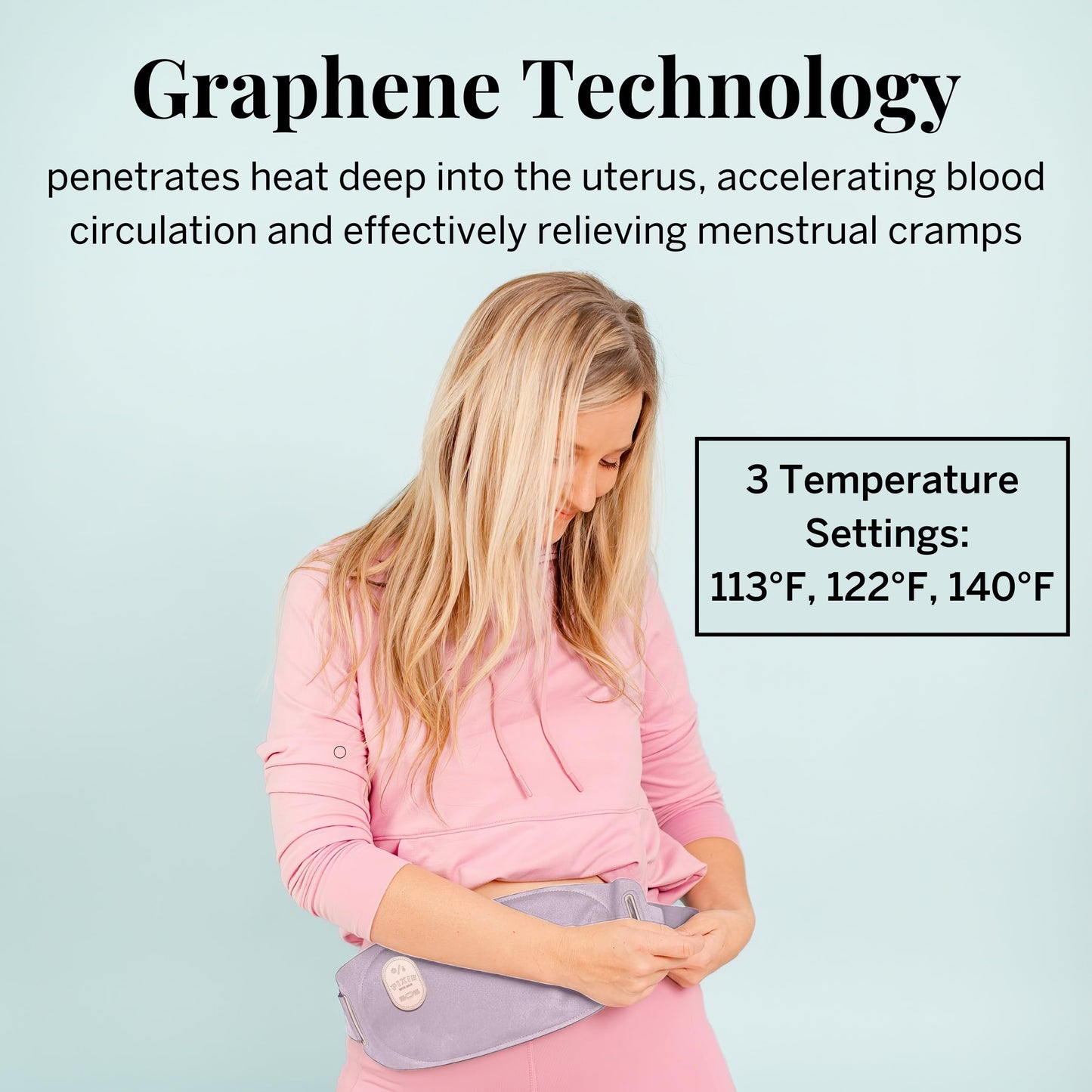 Pixie Period Heating Pad for Cramps - Thinnest Wearable Heating Pad - Unnoticeable Under Clothes - Best Portable Pain Relief Belt Device with Heat On The Market - Hours of Menstrual Pain Relief