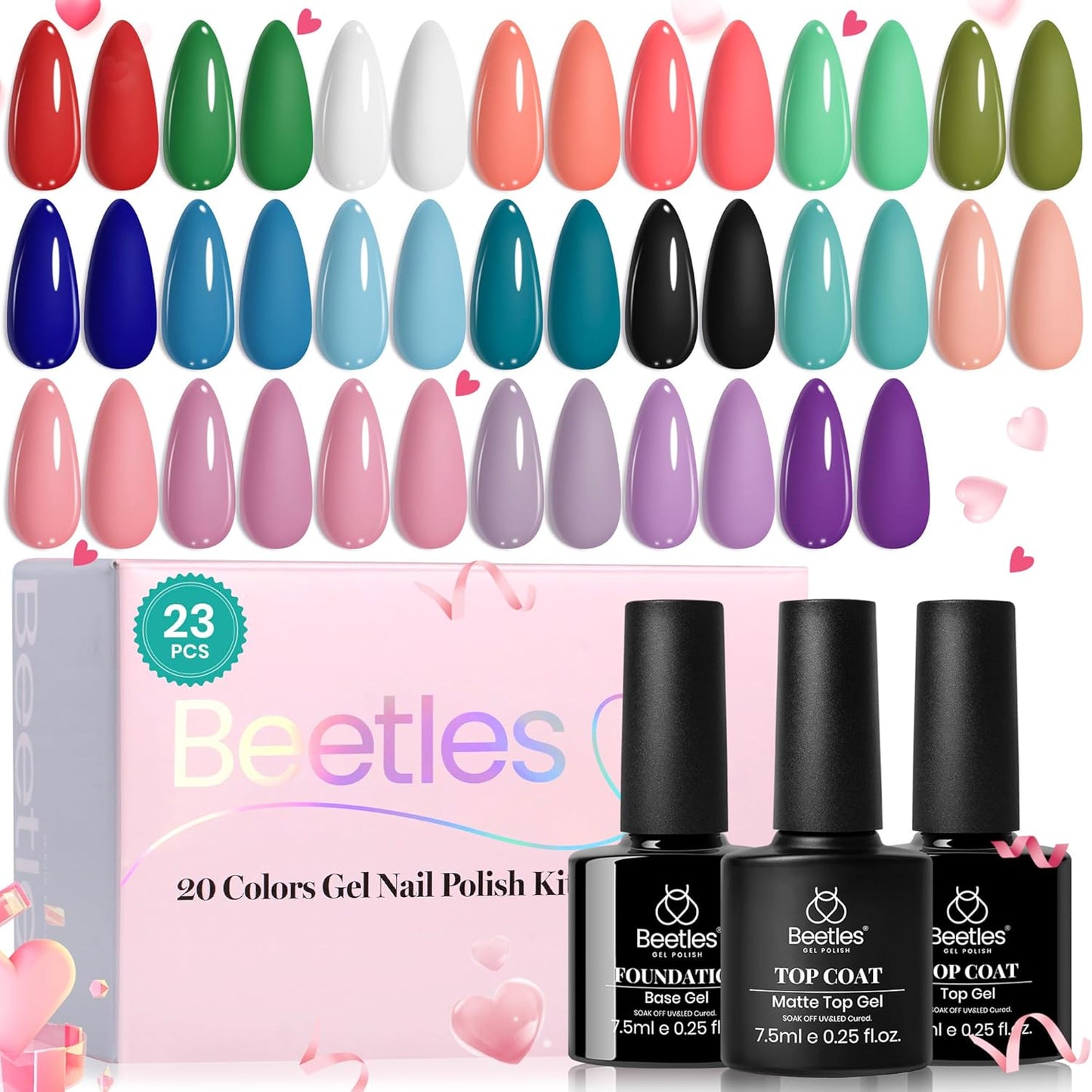 45 Colors Gel Nail Polish Kit | UV Light & Nail Tools | Travel-Friendly Gift for Women