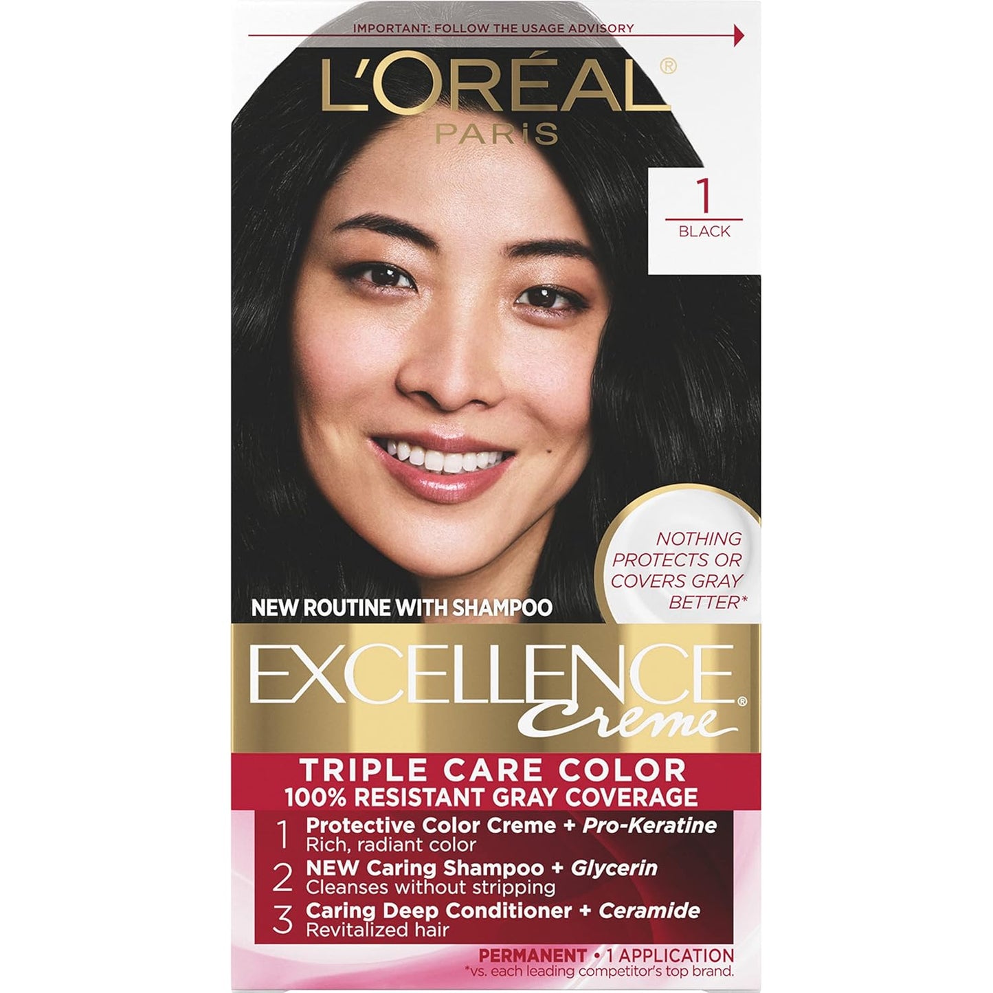 L'Oreal Paris Excellence 6R Light Auburn Hair Color | Gray Coverage | 8 Weeks