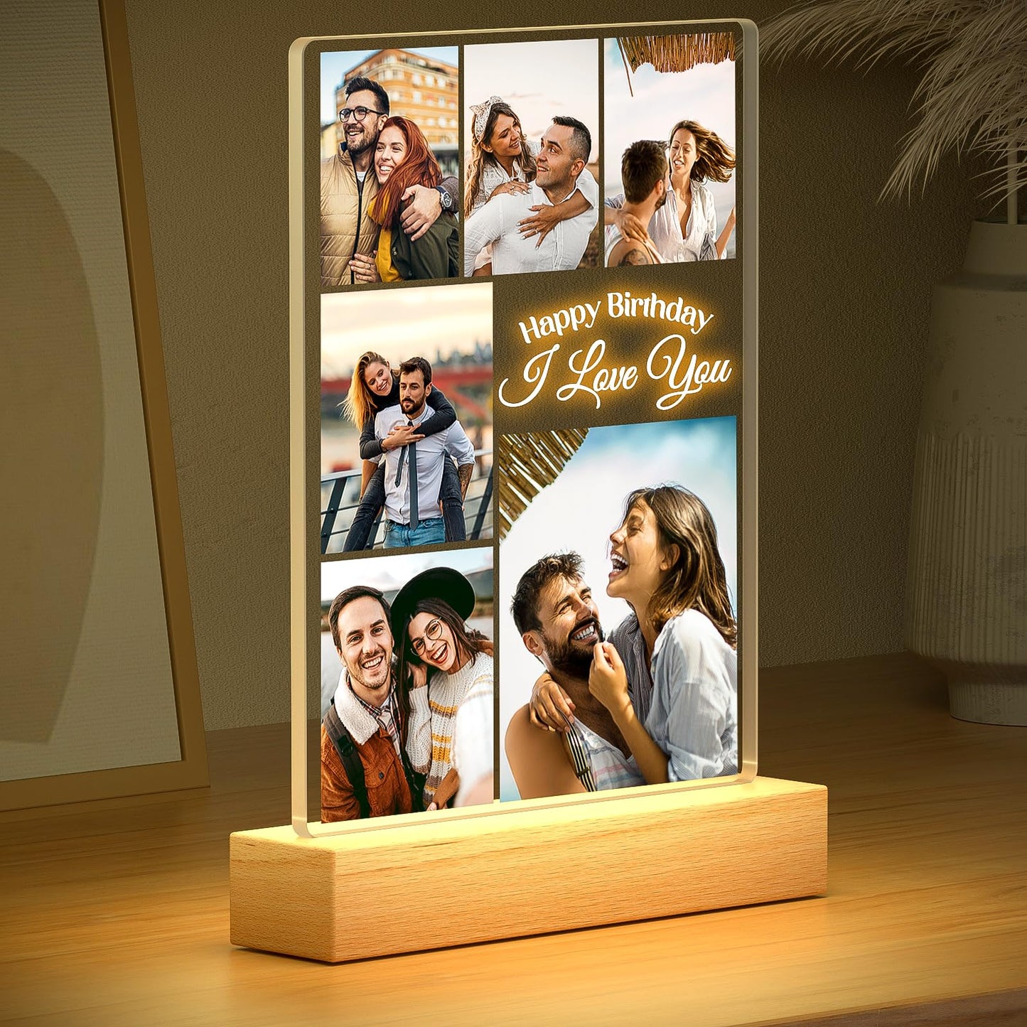 KoxSmar Custom Picture Frame, Personalized Photo Frame, Customized Picture Frames, Personalized Valentines Day Gifts for Her Him Women Men Girlfriend Boyfriend Mom Dad Couple Baby Kid Family Pet