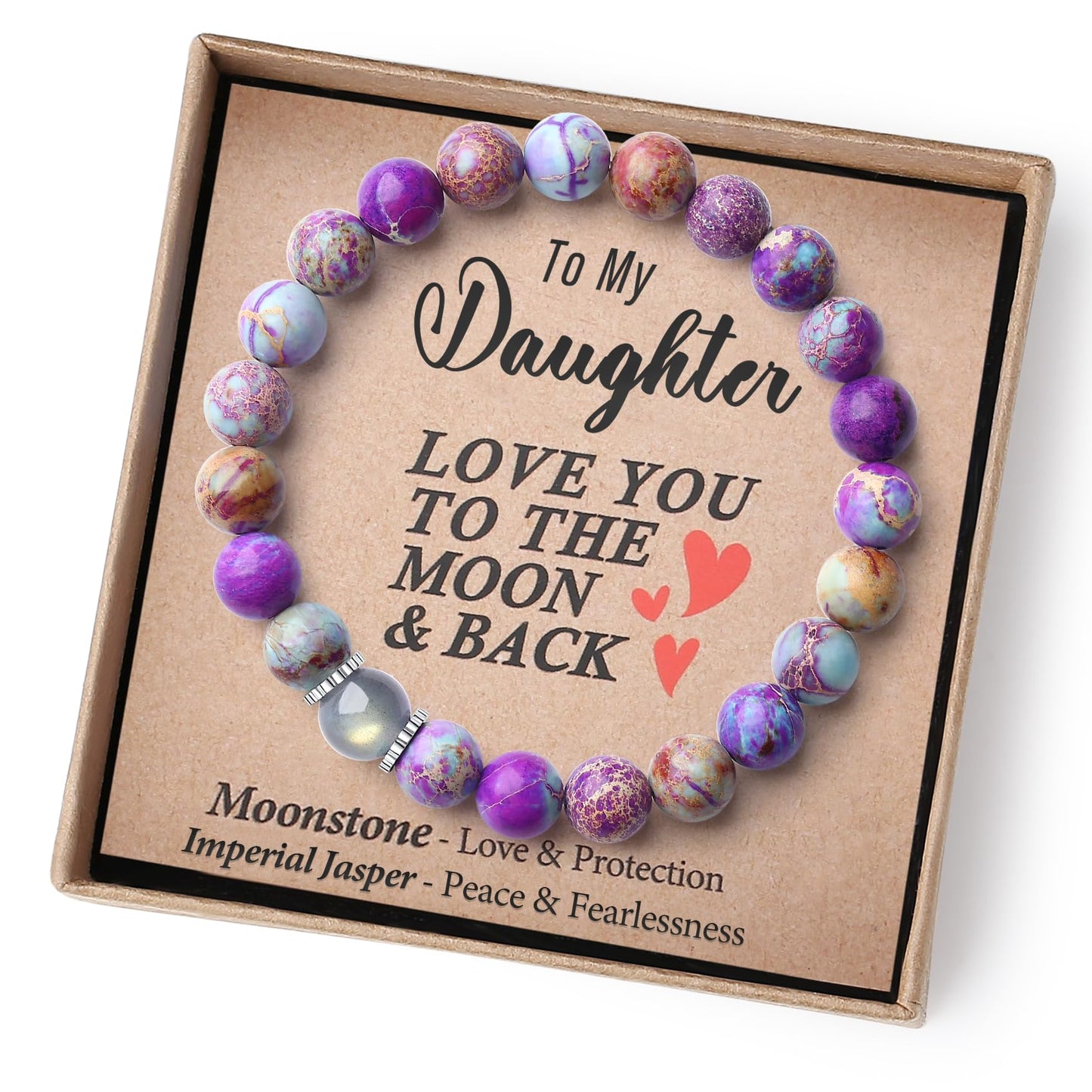 THEMEROL Valentines Day Kids Gifts Girls Daughter Personalized Birthday Cards 8 10 12 Year Old School Classroom Beaded Bracelets Graduation Easter Christmas Stocking Stuffers