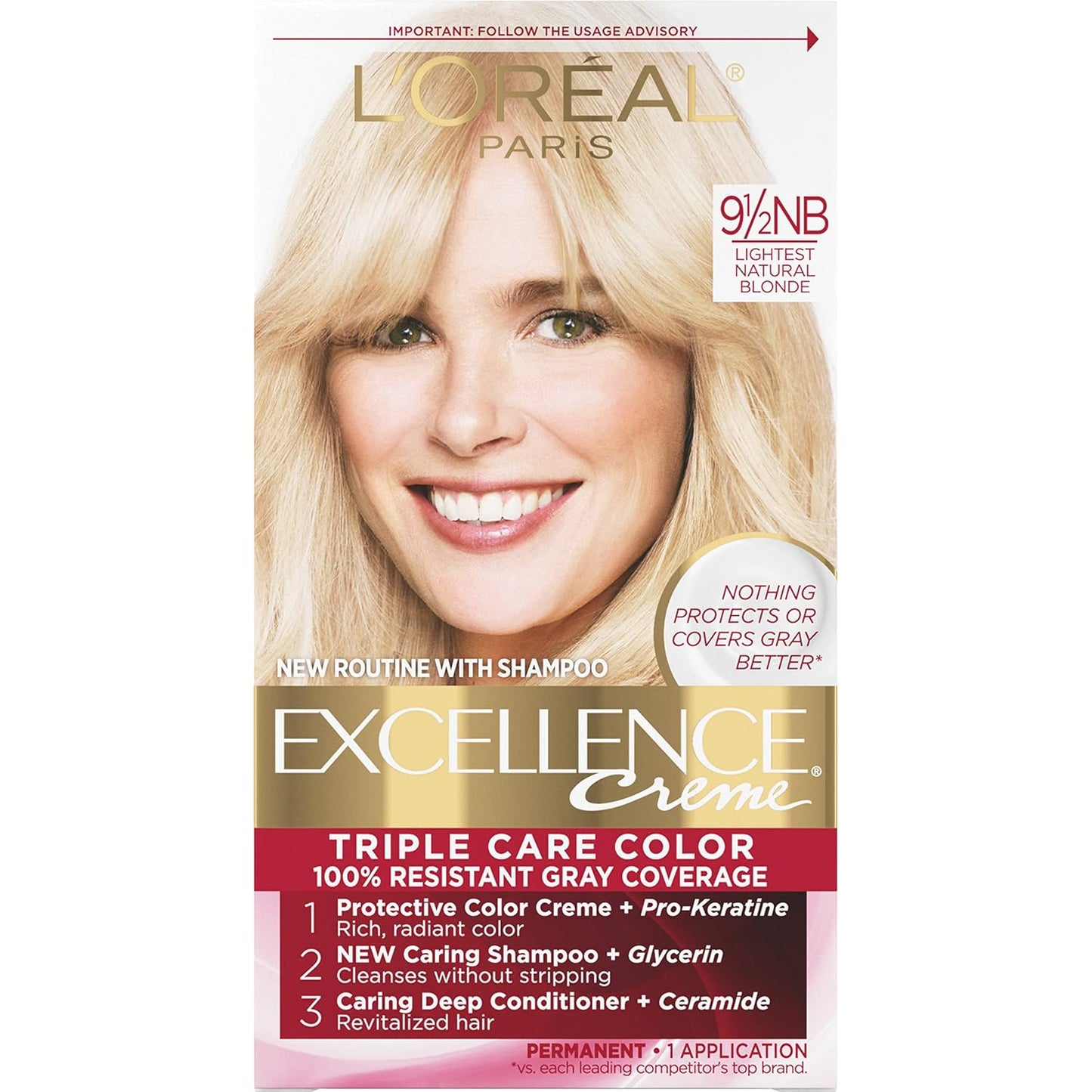 L'Oreal Paris Excellence 6R Light Auburn Hair Color | Gray Coverage | 8 Weeks