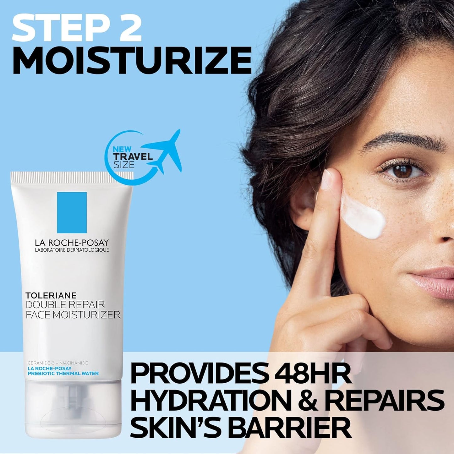 La Roche-Posay Toleriane Hydrating Face Cleanser | Niacinamide & Ceramides | Fragrance-Free, For Sensitive Skin