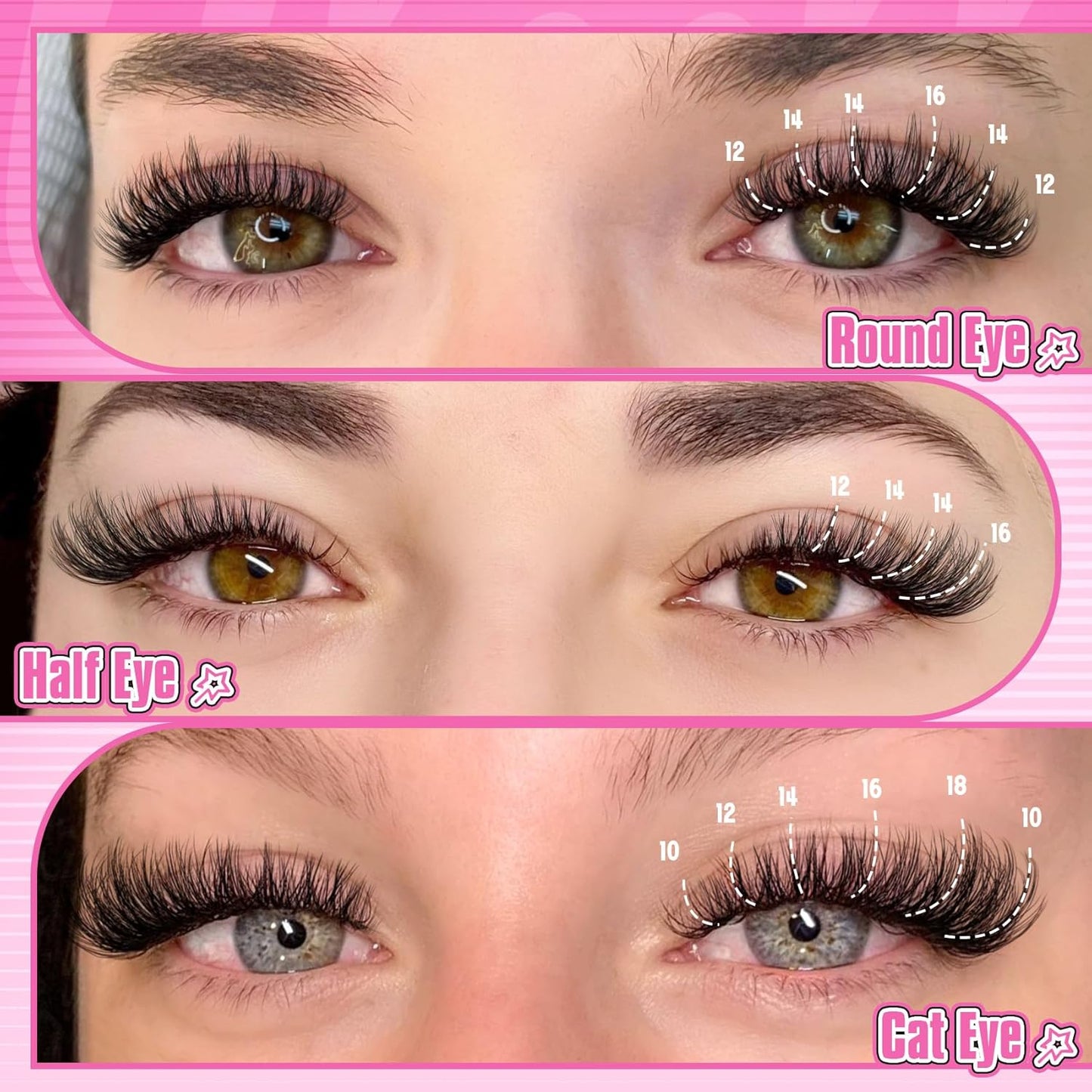 Fluff Lash Extension Kit Wispy Eyelash Extension Kit 10-18MM Natural Lash Clusters 180PCS Cluster Eyelash Extensions with Lash Bond and Remover and Lash Applicator DIY Lashes Extension by Pleell