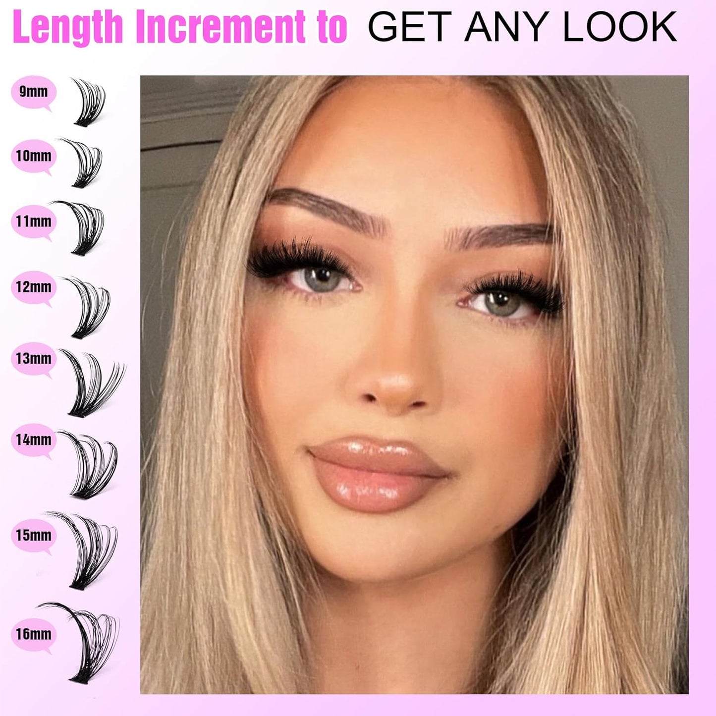 Pawotence 168pcs Wispy Lash Extension Kit | 9-12mm Natural Individual Lashes