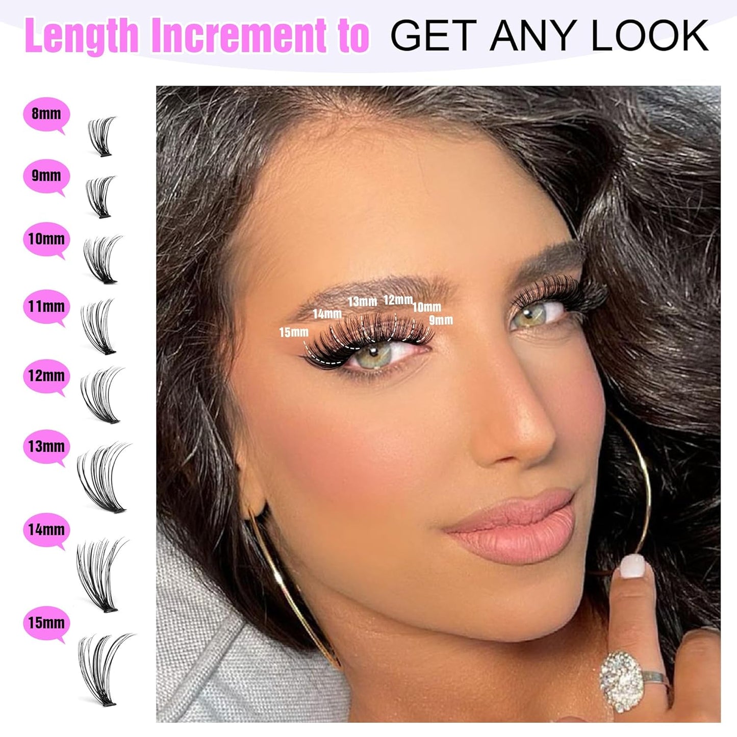 Pawotence 168pcs Wispy Lash Extension Kit | 9-12mm Natural Individual Lashes