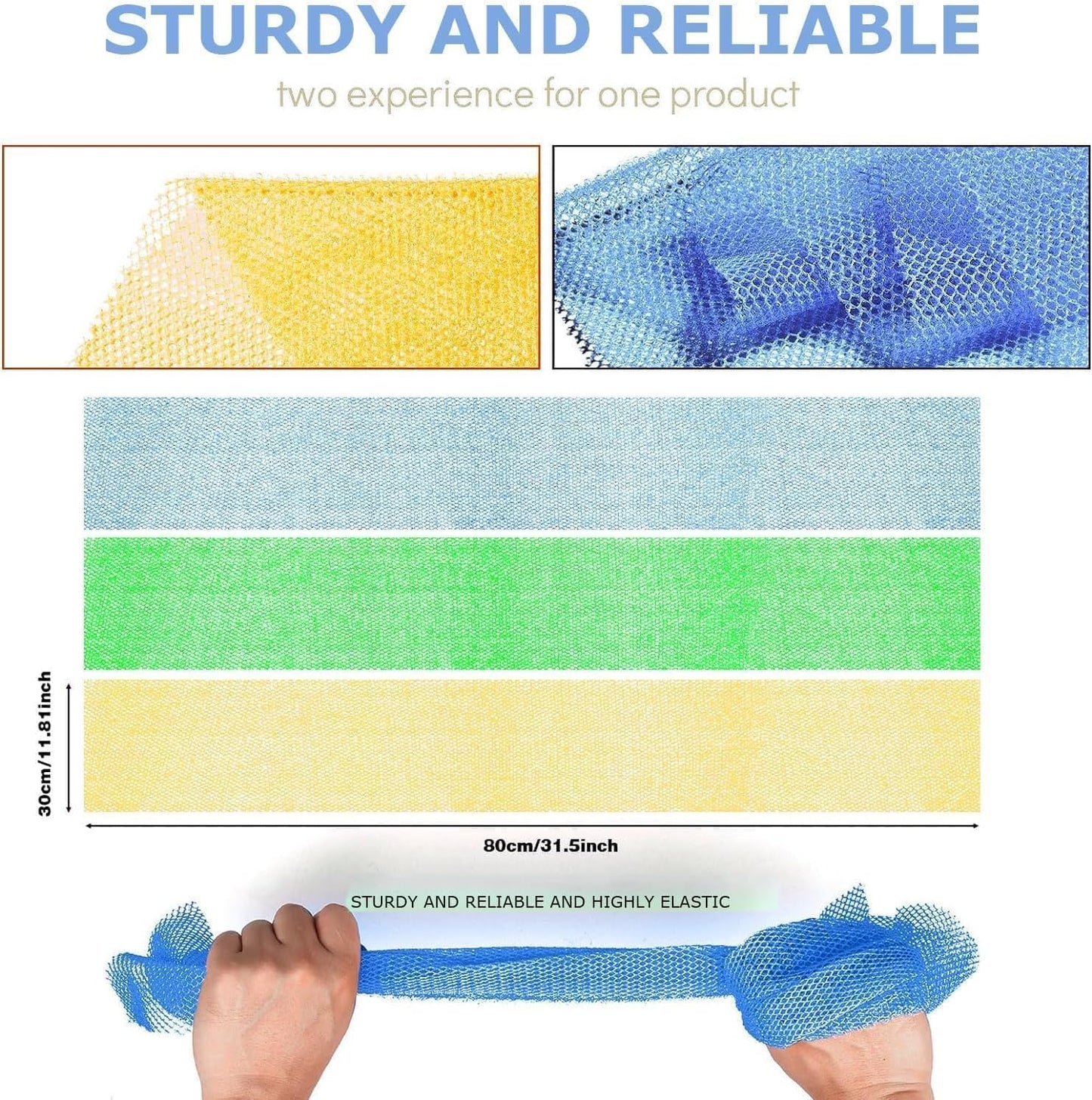 Exfoliating African Bath Sponge Set – 6 Colorful Net Scrubbers for Daily Use