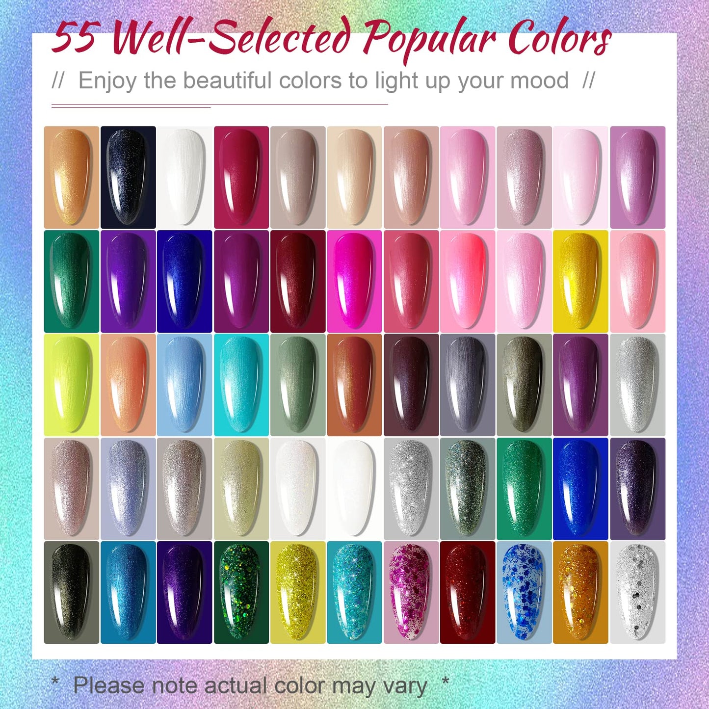 23-Piece Colorful Gel Nail Polish Kit | Classic Matte & Glossy Top Coats