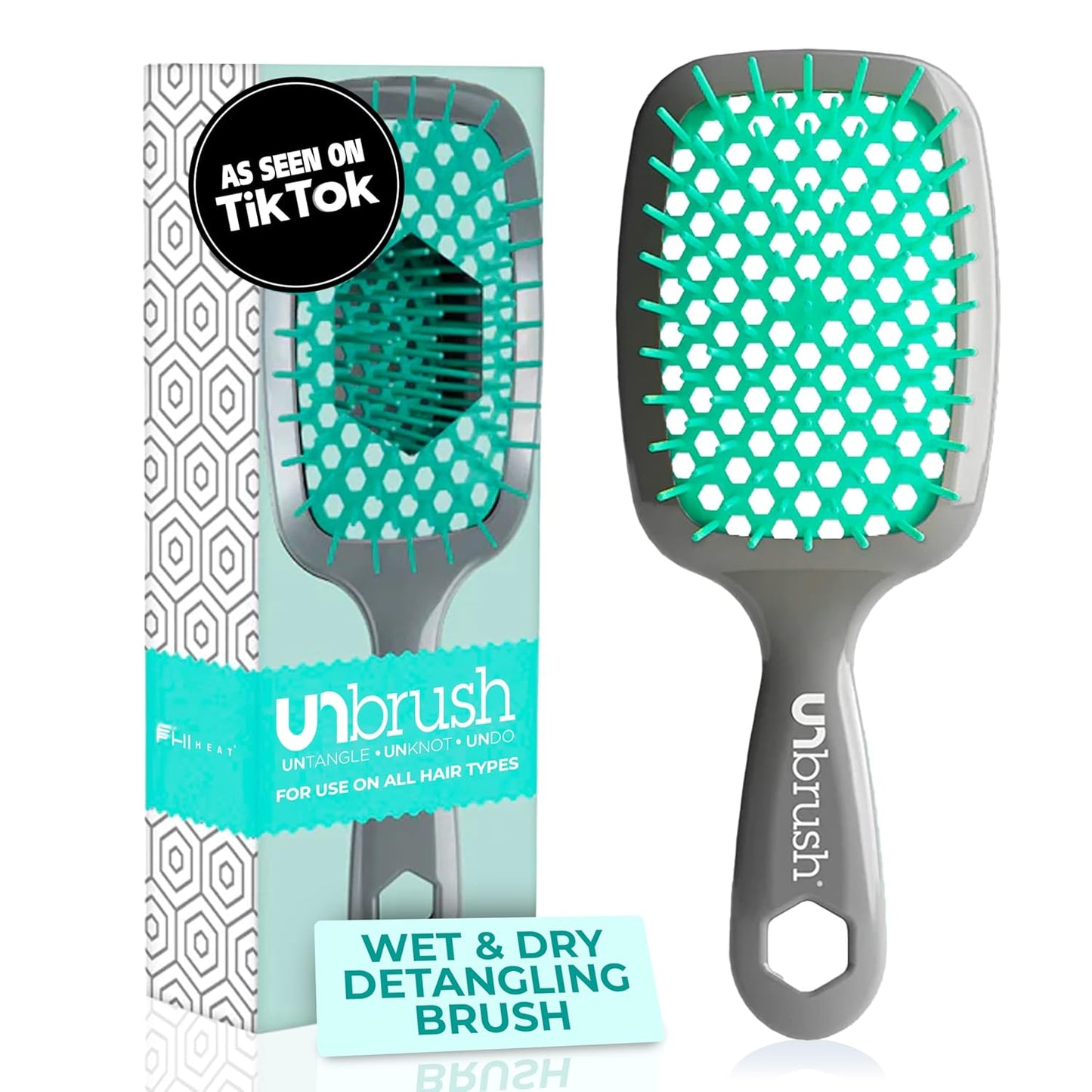FHI Heat UNbrush Detangling Brush | Pain-Free for All Hair Types | Lightweight & Anti-Static