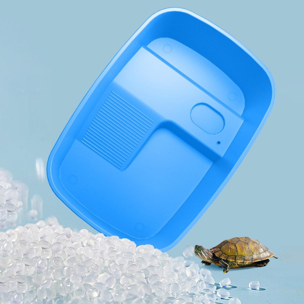 WE-POLUJ Turtles Plastic Tanks Habitat Starter Kits with Basking Platform Swim Area Dish