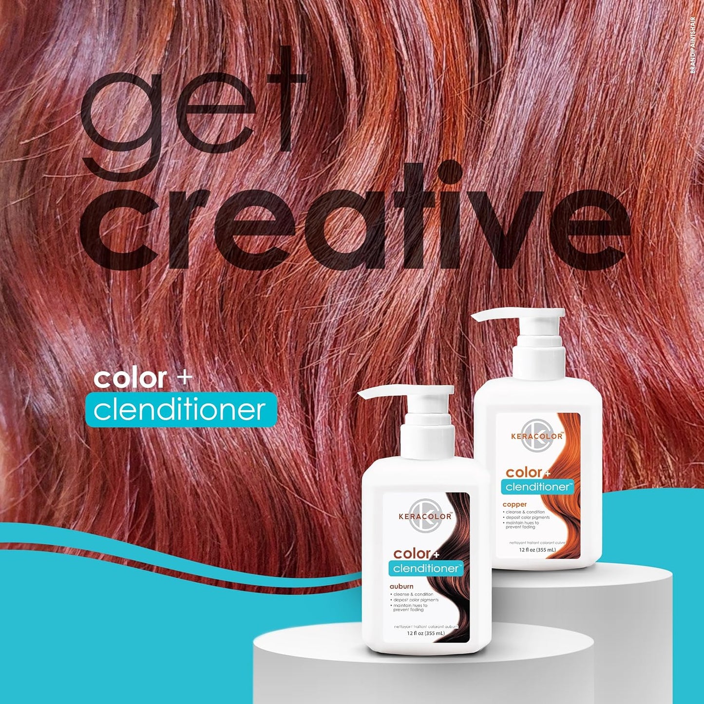 Keracolor Color + Clenditioner | 3-In-1 Color-Depositing Conditioner, 12 Fl Oz