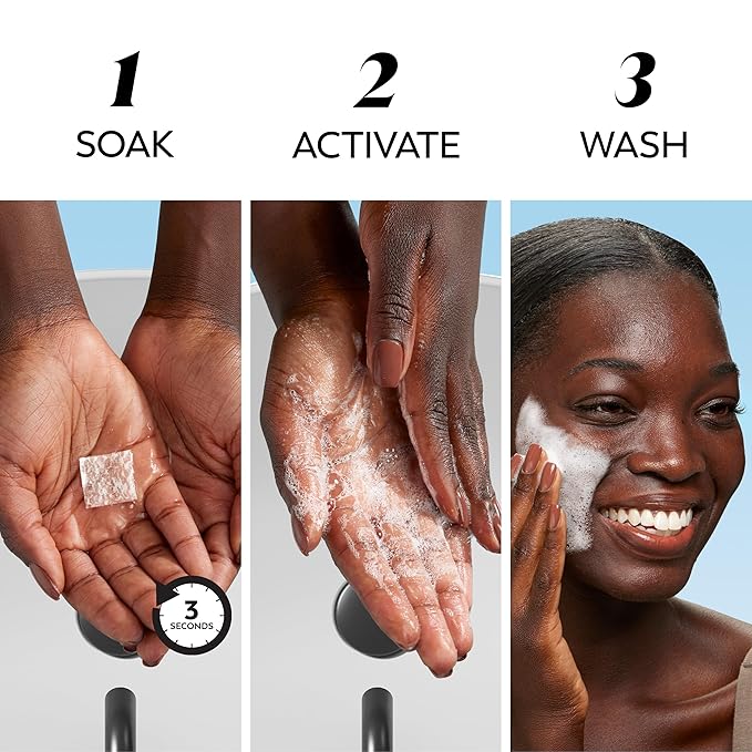 Olay Cleansing Melts + Hyaluronic Face Cleanser, 64 ct. total (2 x 32 ct.), Water-Activated Face Wash to Clean, Tone, and Refresh, Fragrance-Free