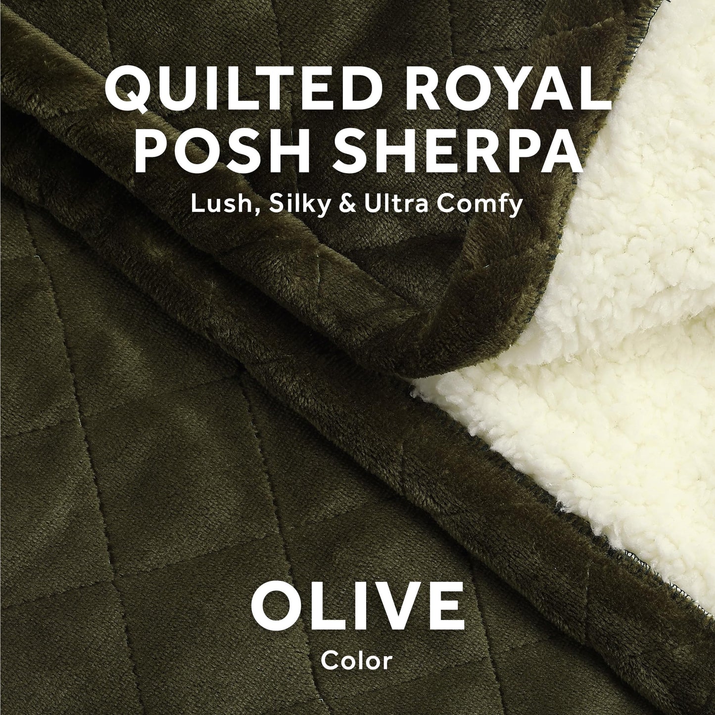 Sunbeam Electric Throw Royal Mink Sherpa Heated Blanket, 4 Heat Settings, 4-Hour Auto Shut-Off, Fast Heating, Luxurious and Ultra Comfy, Night Fog Color, 50" x 60"