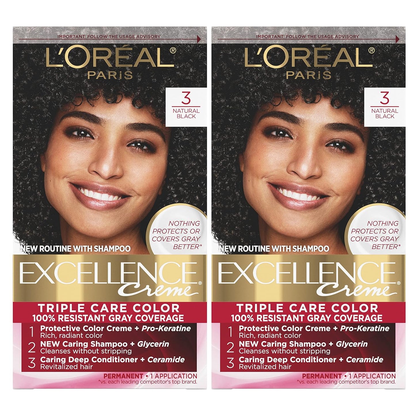L'Oreal Paris Excellence Crème Hair Color | 6RB Light Reddish Brown | Gray Coverage