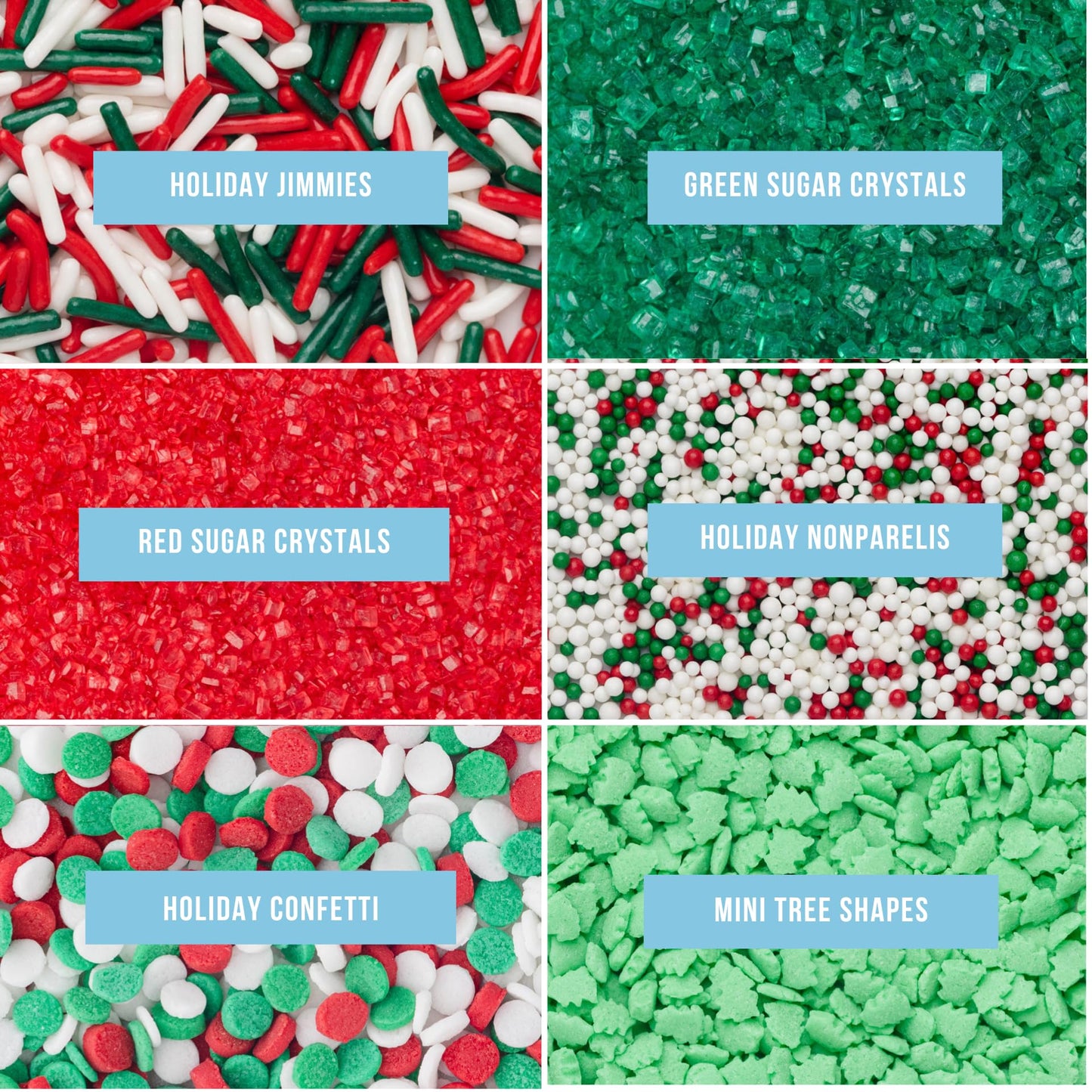 Sweets Indeed Valentines Sprinkles 6-Cell Jar | Heart Sprinkles, Red White Pink Jimmies & Sanding Sugar | Baking & Decorating | 6.45 ounces