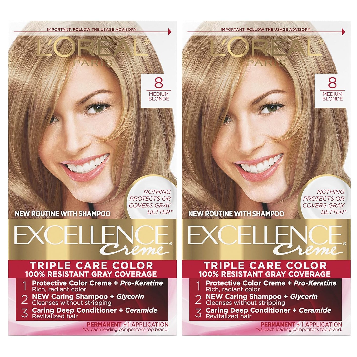 L'Oreal Paris Excellence 6R Light Auburn Hair Color | Gray Coverage | 8 Weeks