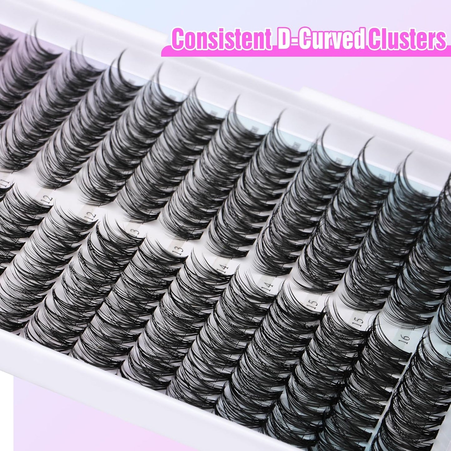 DIY Lash Extension Kit | 280pcs Brown 40D Clusters | 9-16mm Individual Lashes