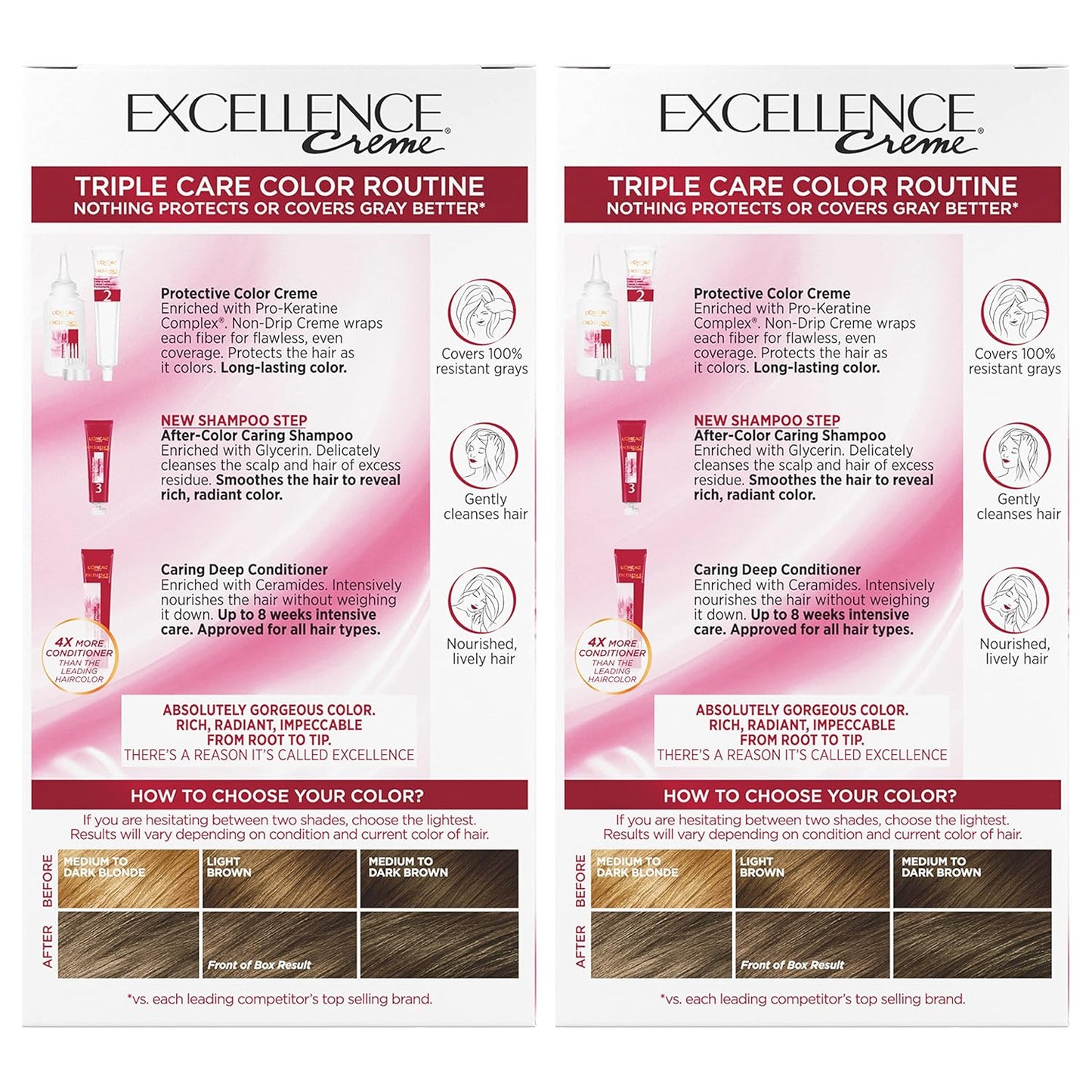 L'Oreal Paris Excellence 8G Medium Golden Blonde Hair Color | Gray Coverage, 8 Weeks