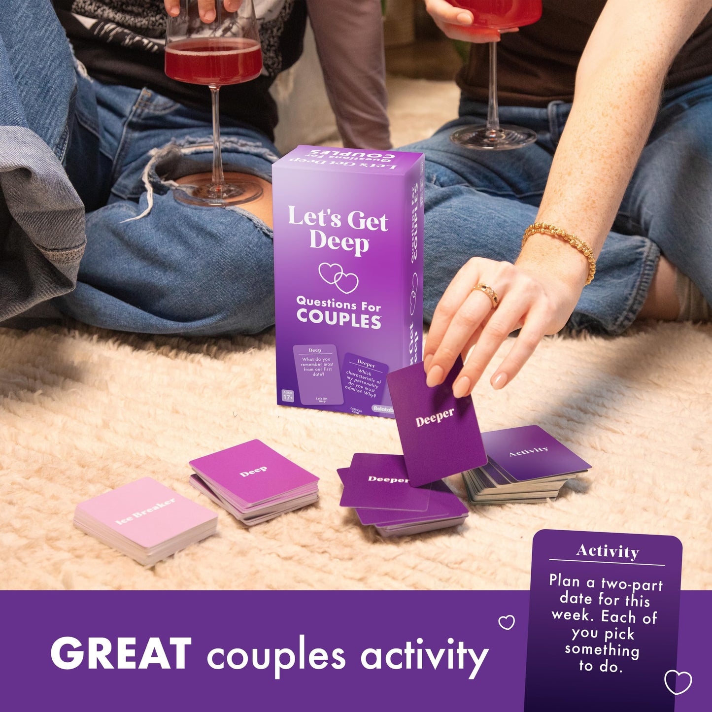 WHAT DO YOU MEME? Let’s Get Deep by Relatable – Valentine’s Day Couples Game, Intimacy Card Game with 200 Questions, Romantic Gift for Her, Valentines Day Gifts for Couples