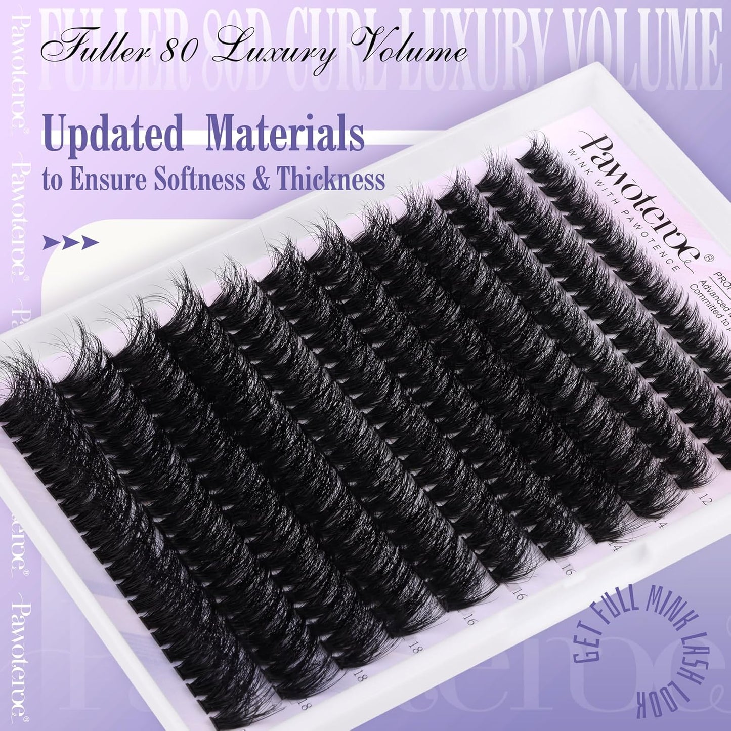 Pawotence 168pcs Wispy Lash Extension Kit | 9-12mm Natural Individual Lashes