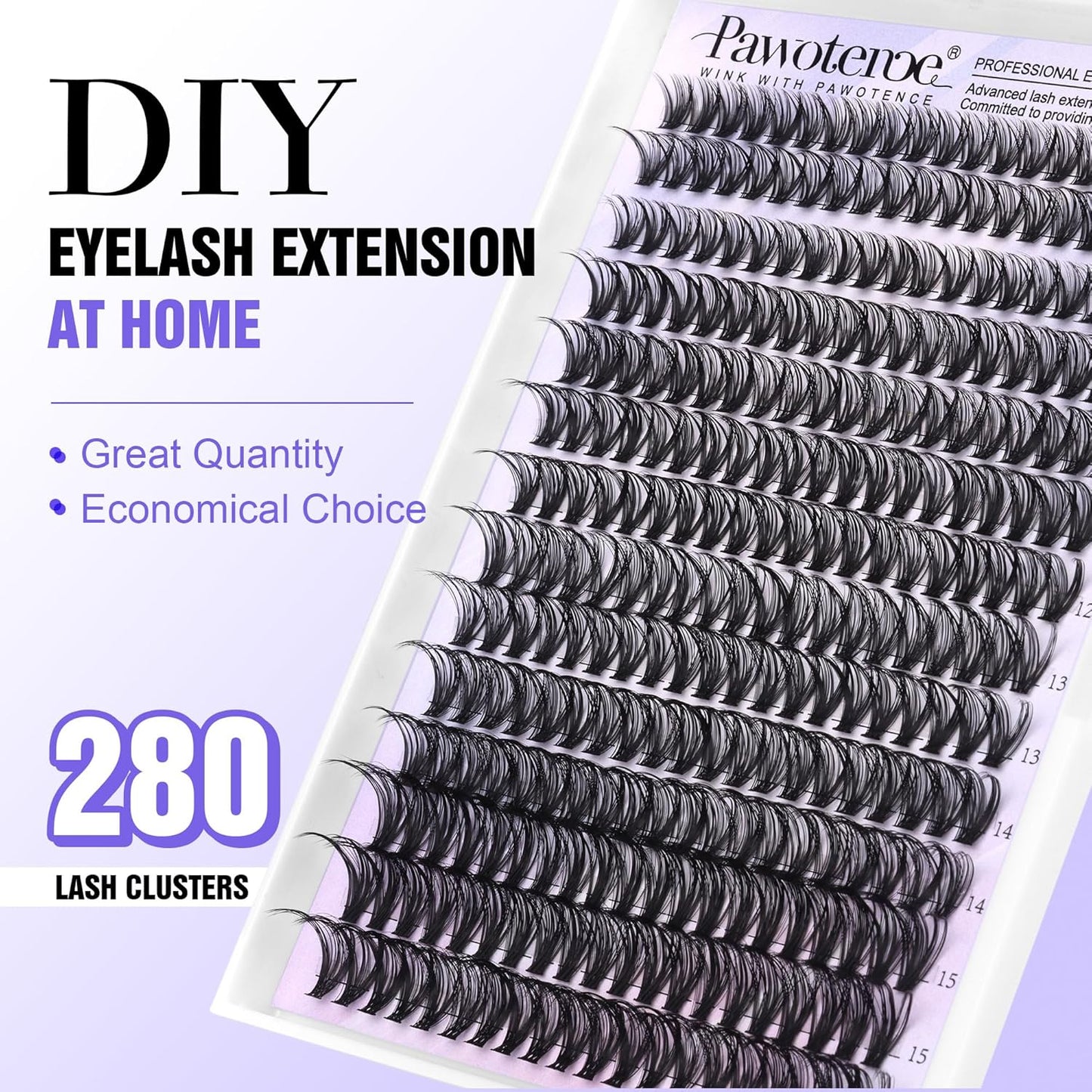 80D Full Volume Eyelash Clusters Kit | DIY Lash Extensions with Bond & Tweezers
