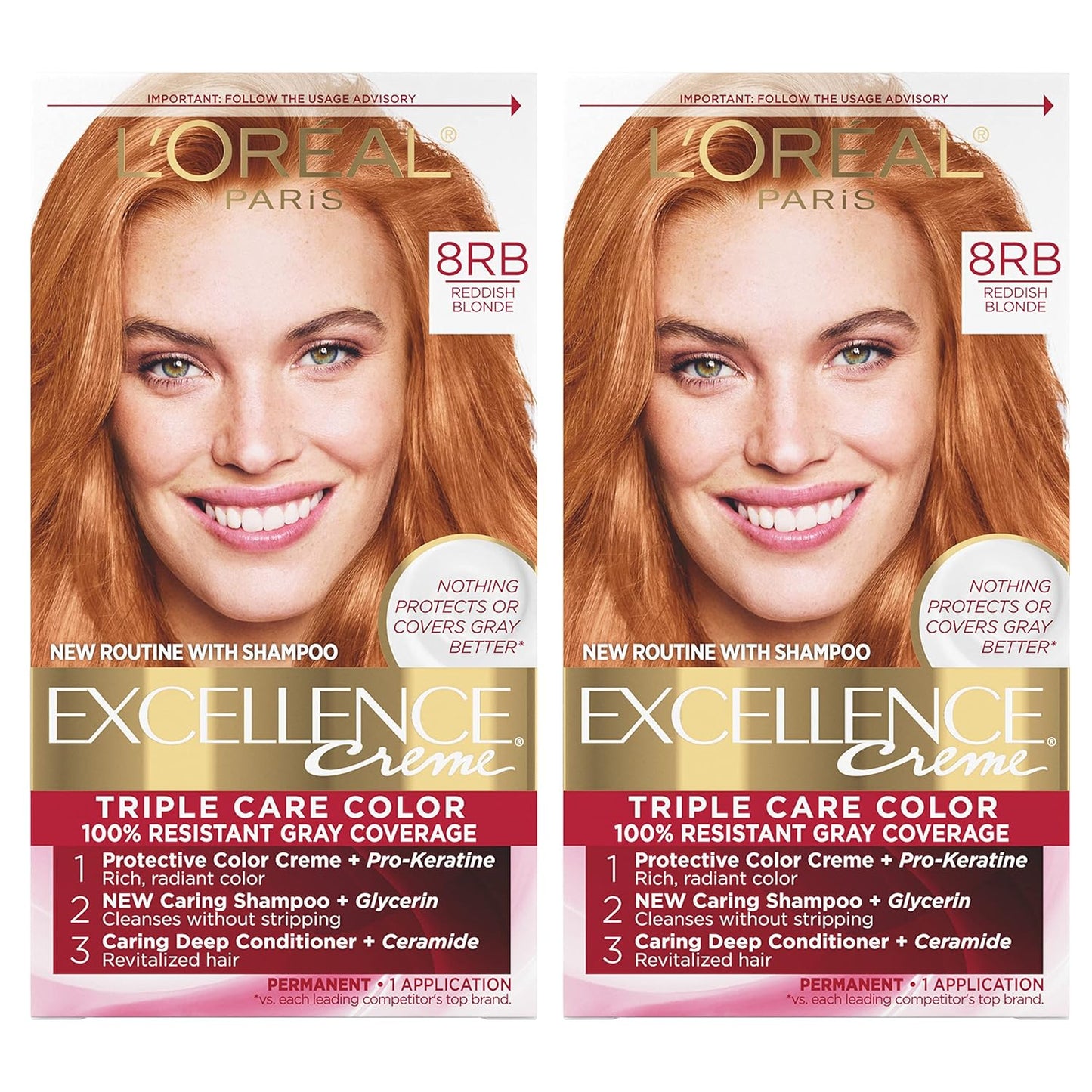 L'Oreal Paris Excellence Crème Hair Color | 4 Dark Brown | 100% Gray Coverage