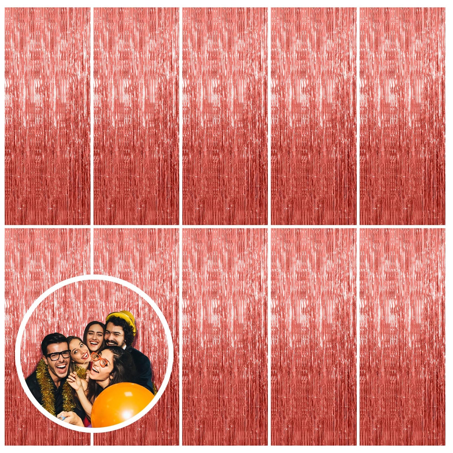 2 Pack Pink Backdrop Party Decorations Tinsel Curtain Party Backdrop Foil Fringe Birthday Decorations Photo Booth Streamer Backdrop Pink Theme Bachelorette Graduation Decor