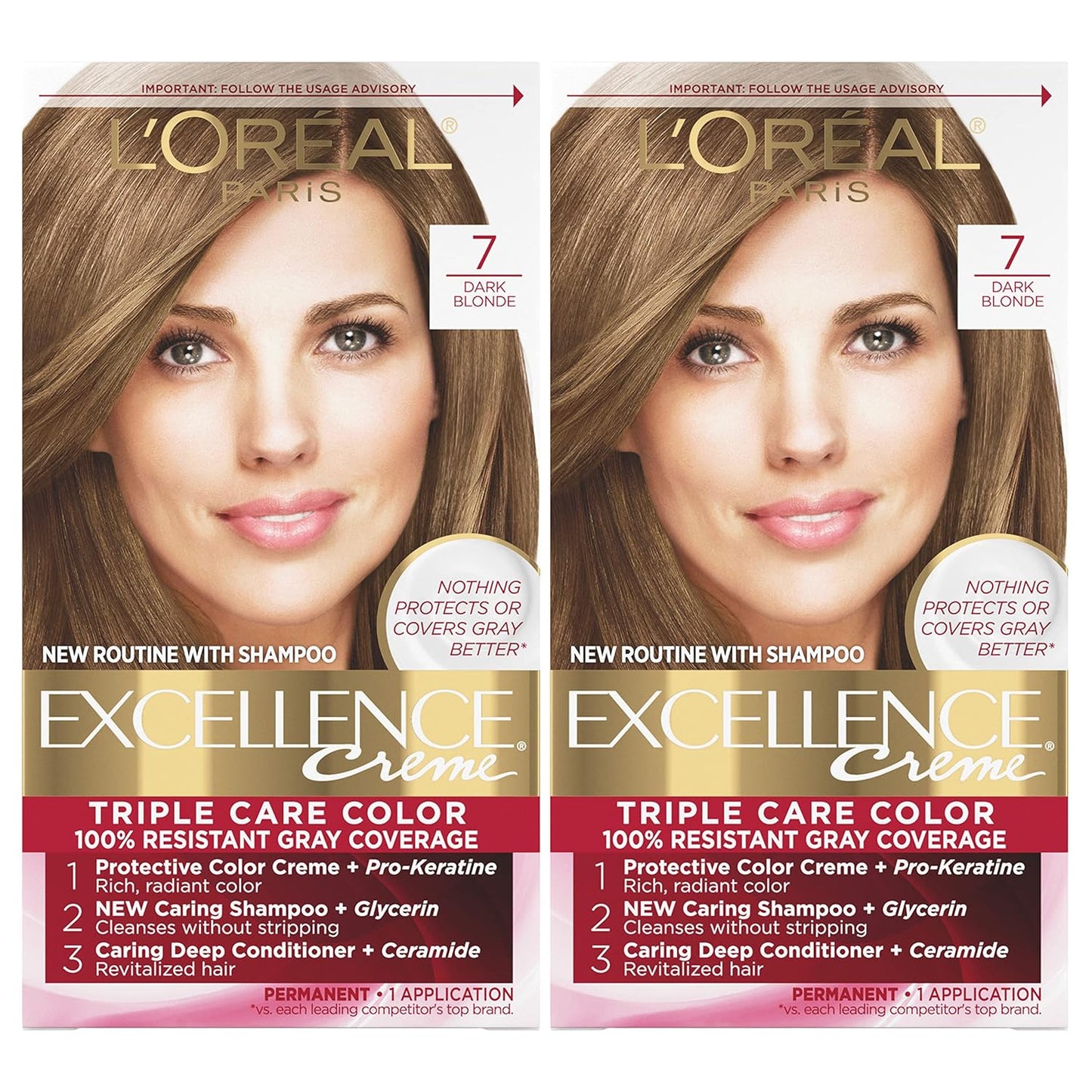 L'Oreal Paris Excellence 6G Light Golden Brown Hair Color | Gray Coverage, 8 Weeks