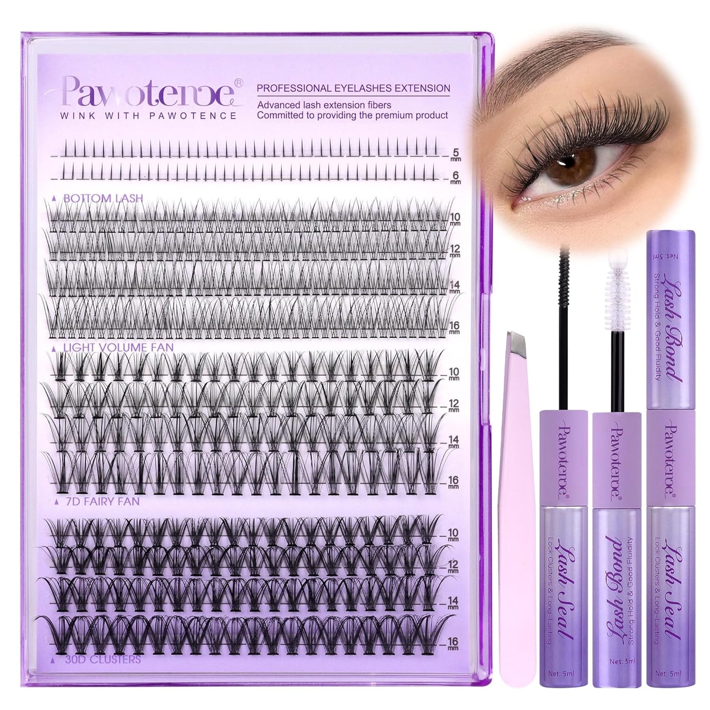 80D Mink Lash Clusters | 240pcs Individual Eyelash Extensions 10-20mm