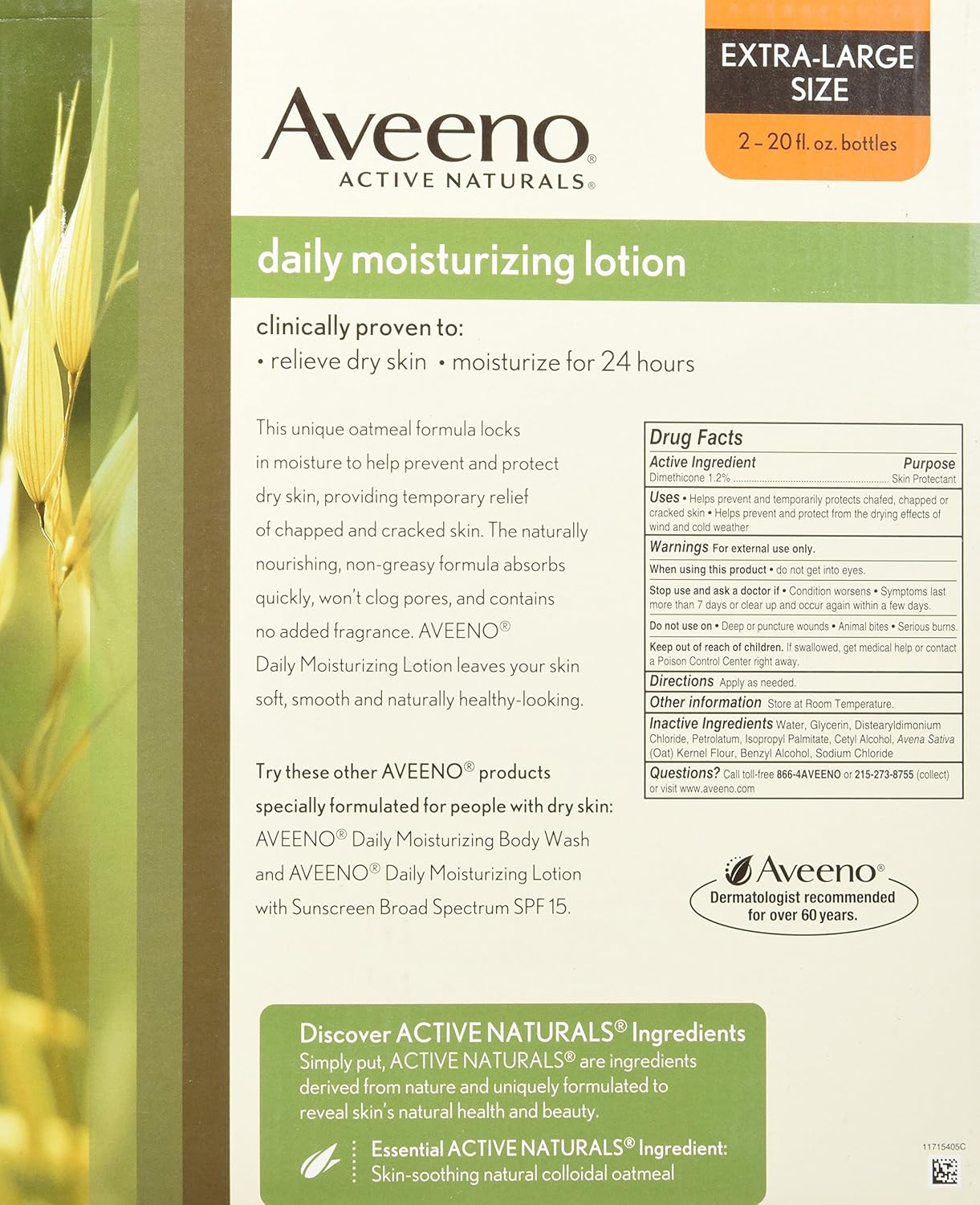 Aveeno Daily Moisturizing Lotion | 18 Oz Pump | Hydrating & Nourishing