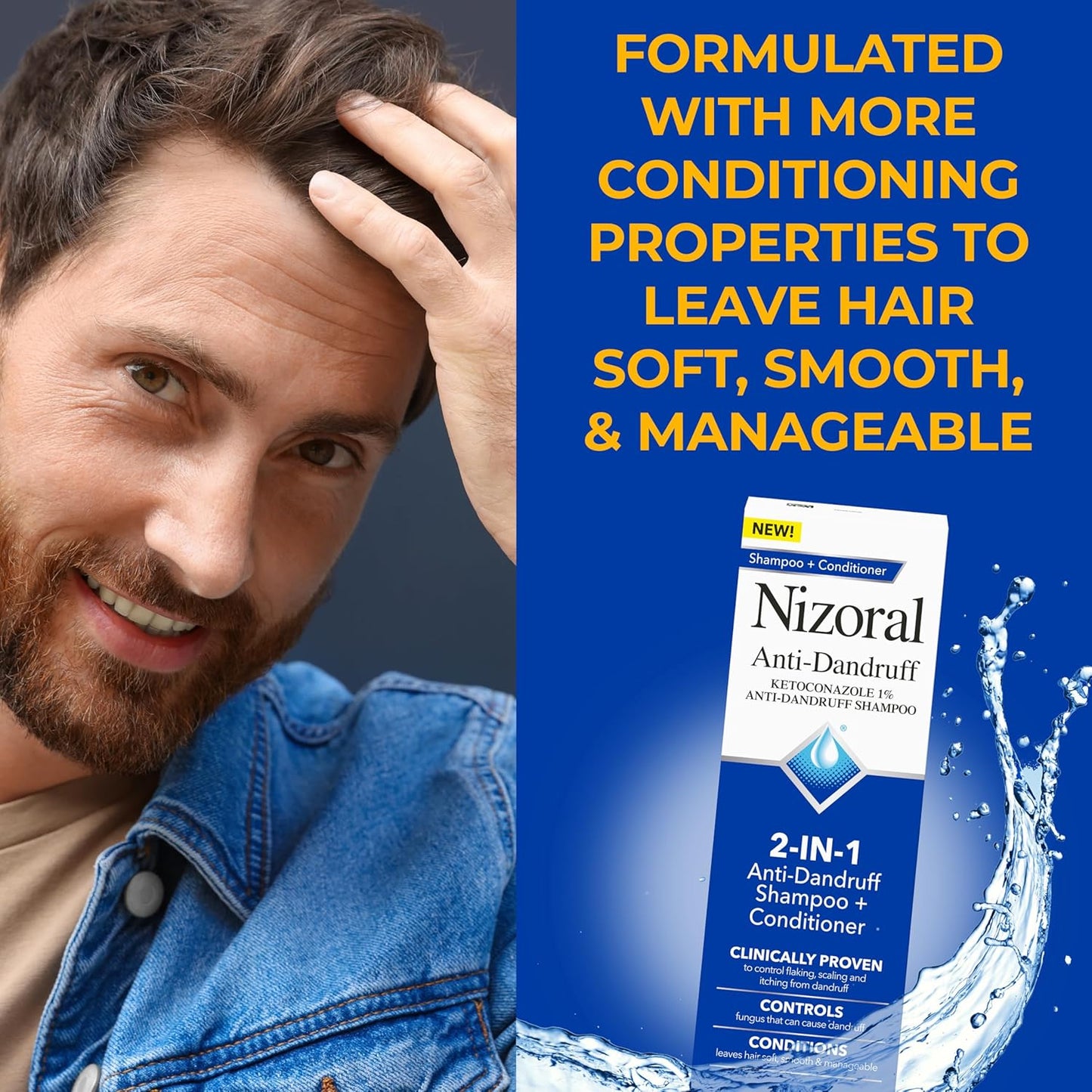 Nizoral 2% Ketoconazole Anti-Dandruff Shampoo & Conditioner | 14 Fl Oz