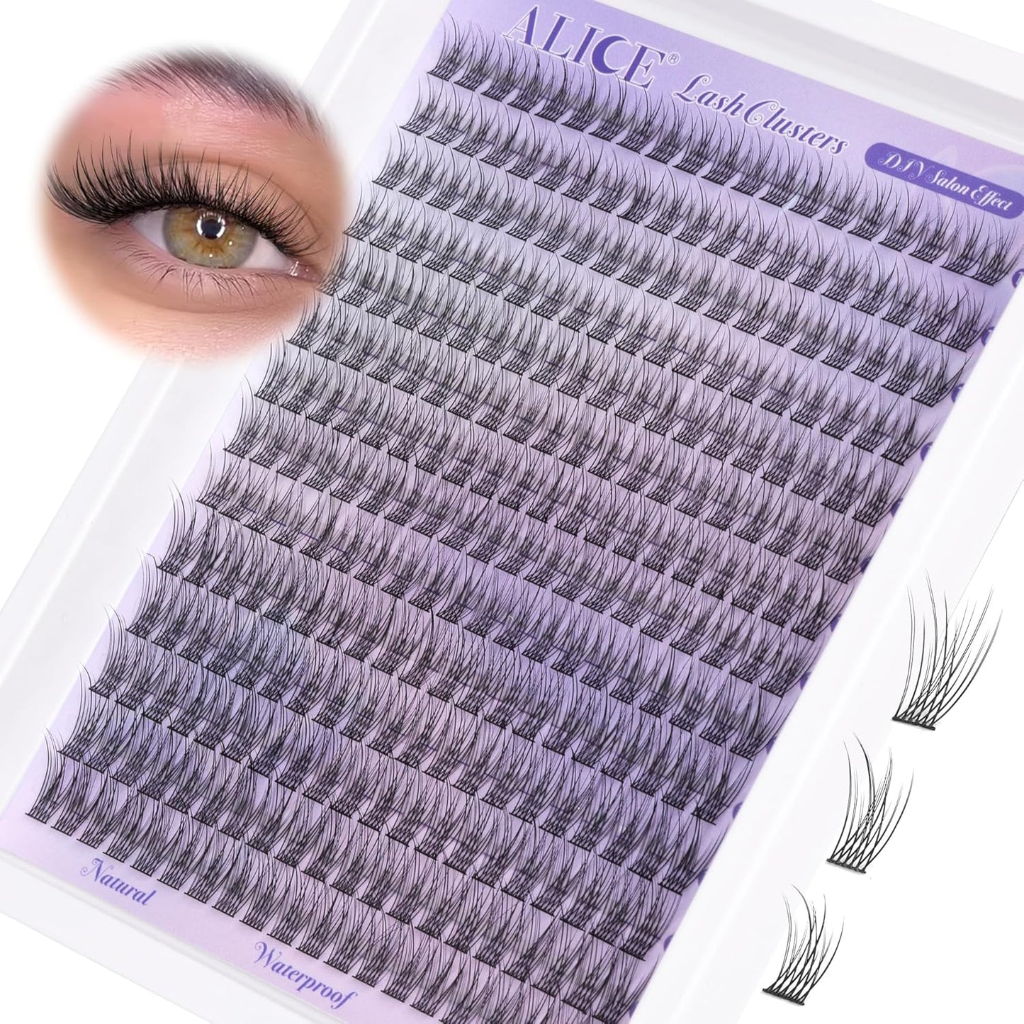 Natural Wispy Lash Extension Kit | 140pcs Clear Band Cluster Lashes for DIY
