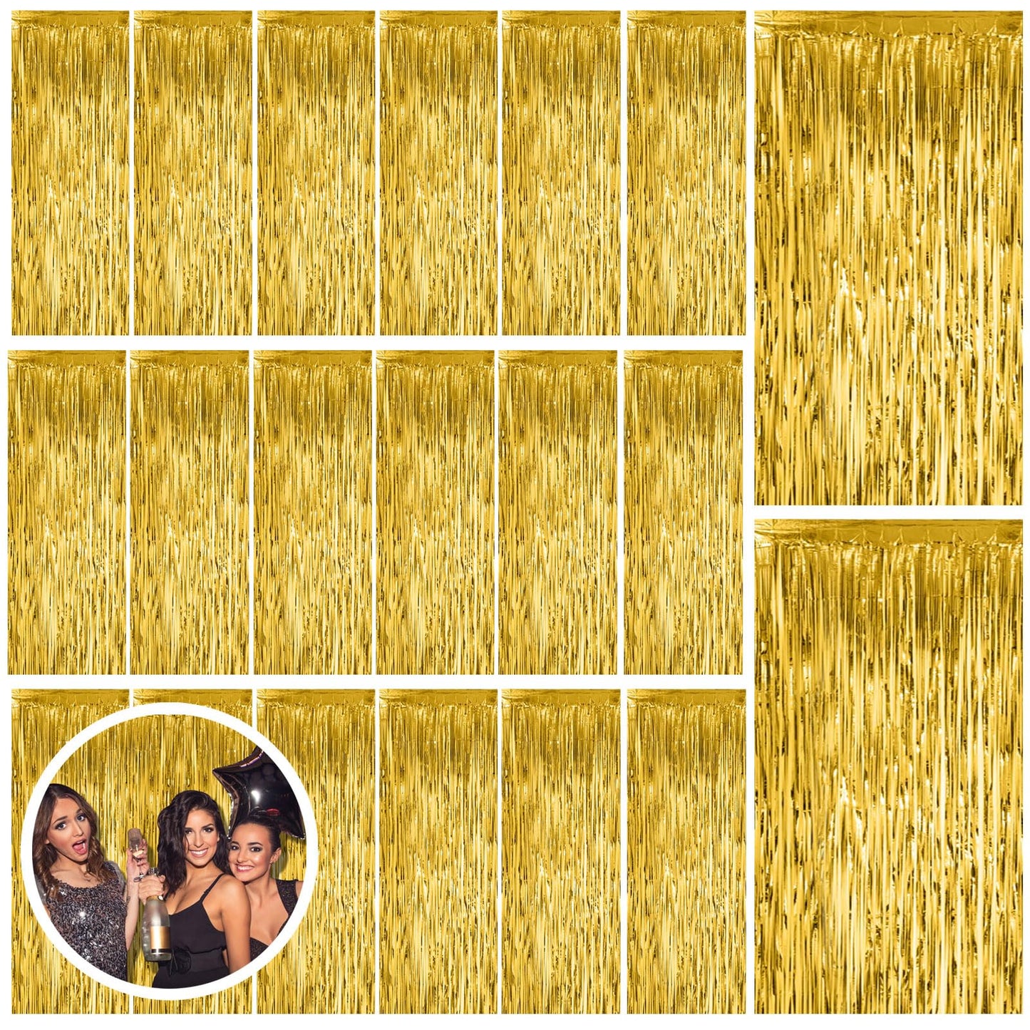 2 Pack Pink Backdrop Party Decorations Tinsel Curtain Party Backdrop Foil Fringe Birthday Decorations Photo Booth Streamer Backdrop Pink Theme Bachelorette Graduation Decor
