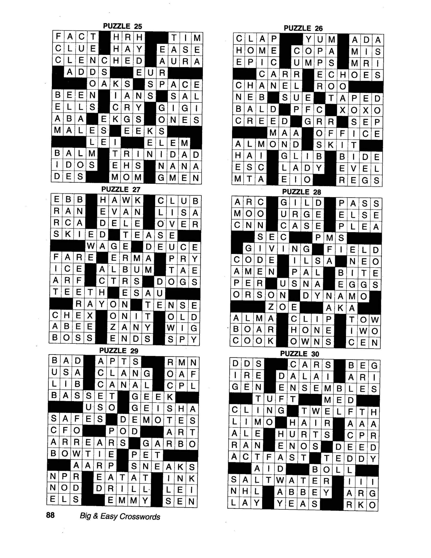 KAPPA Super Saver LARGE PRINT Crosswords Puzzle Pack-Set of 6 Full Size Books